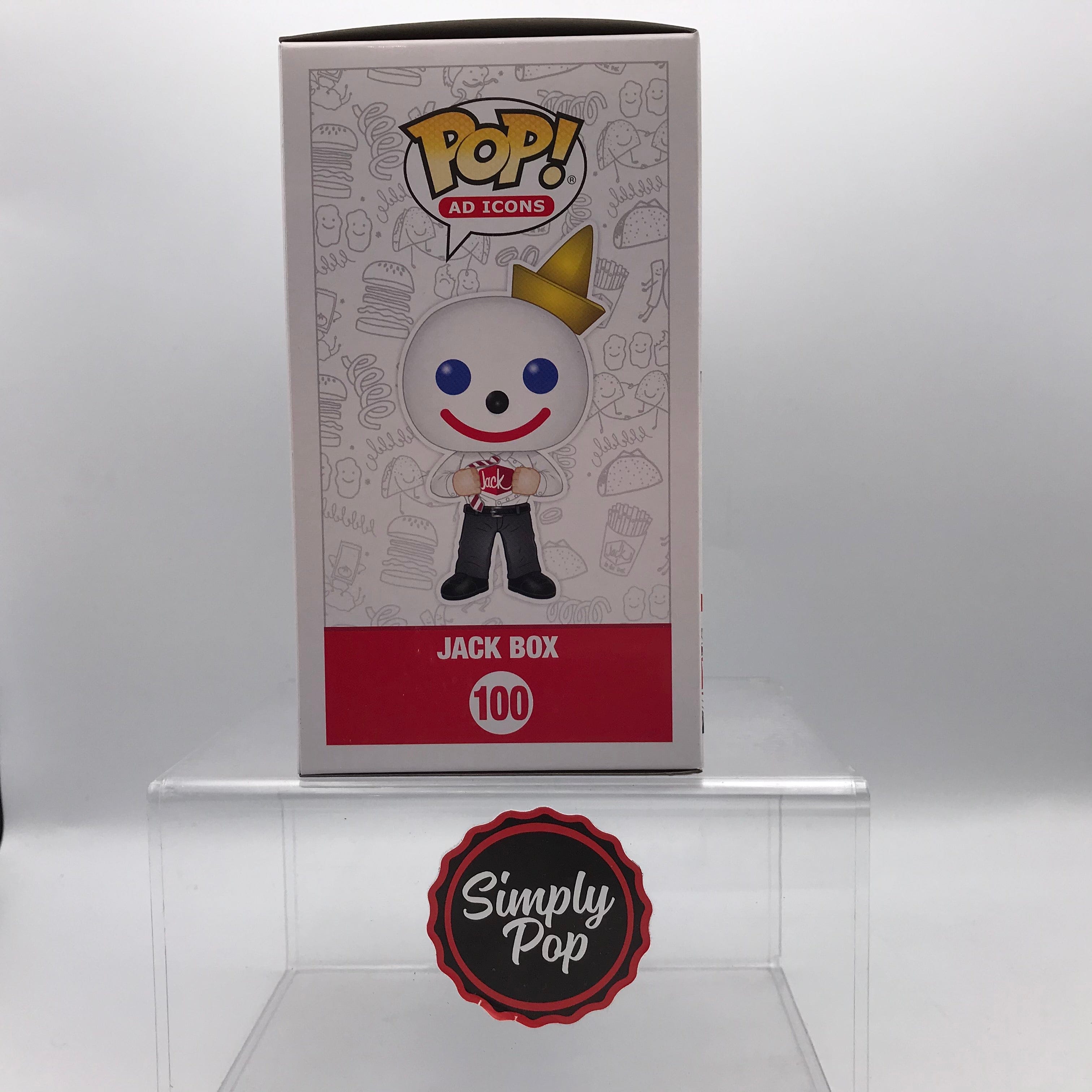Funko Pop Jack Box #100 Ad Icons Jack In The Box 2020 SDCC Convention Exclusive