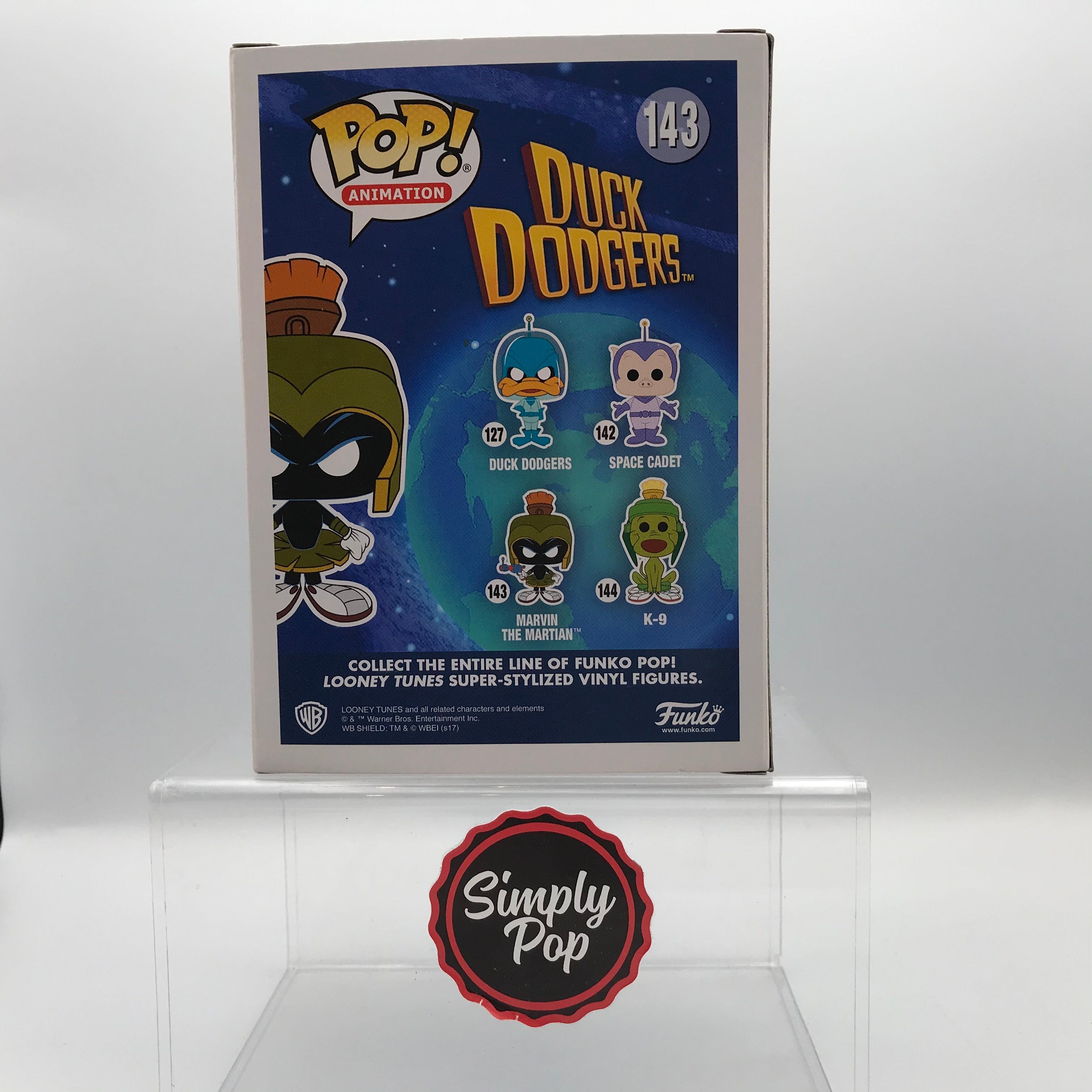 Funko Pop Marvin The Martian #143 Neon Magenta 2500 Pcs Limited Edition Duck Dodgers Animation