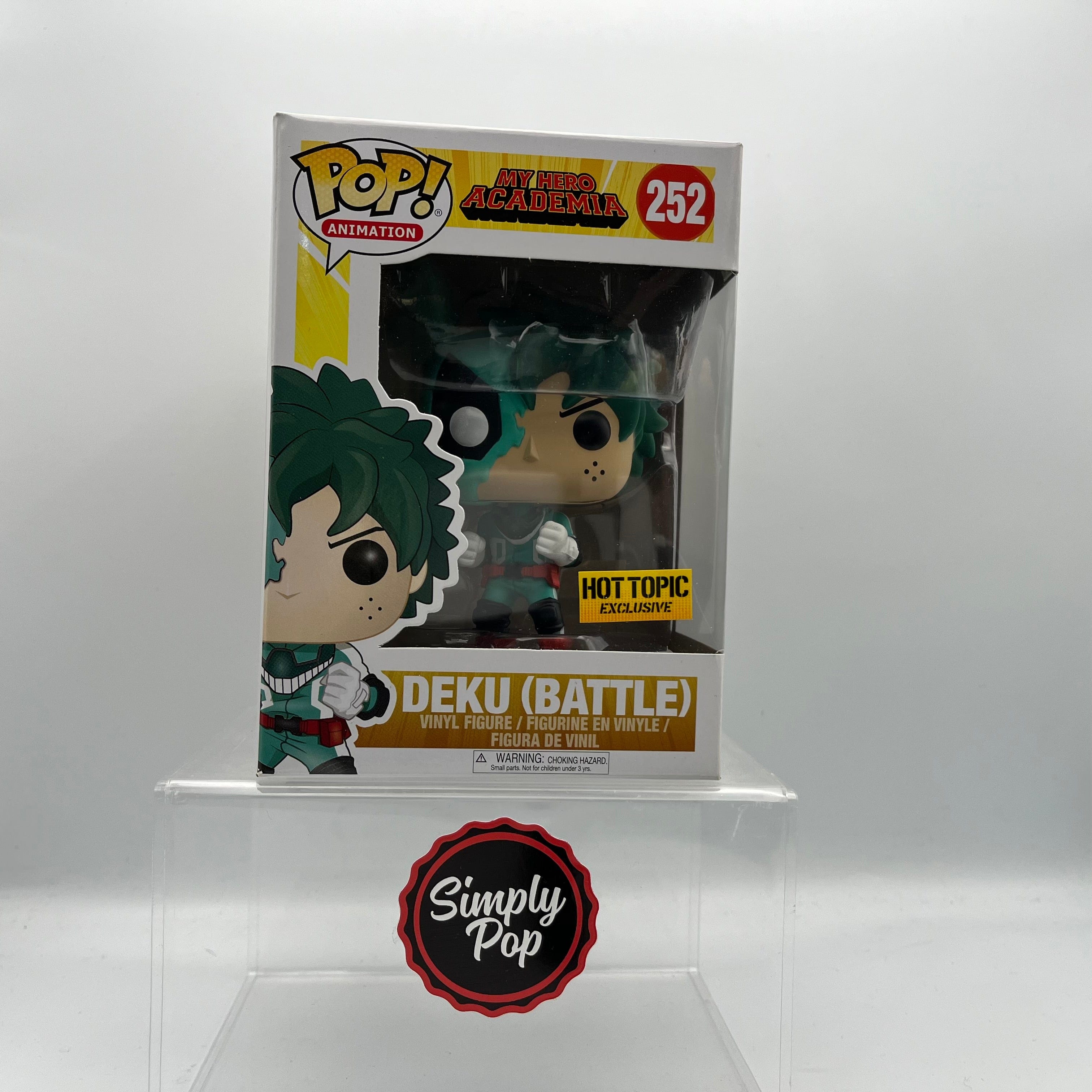 Funko Pop Deku (Battle) #252 First Run 2017 Hot Topic Exclusive My Hero Academia