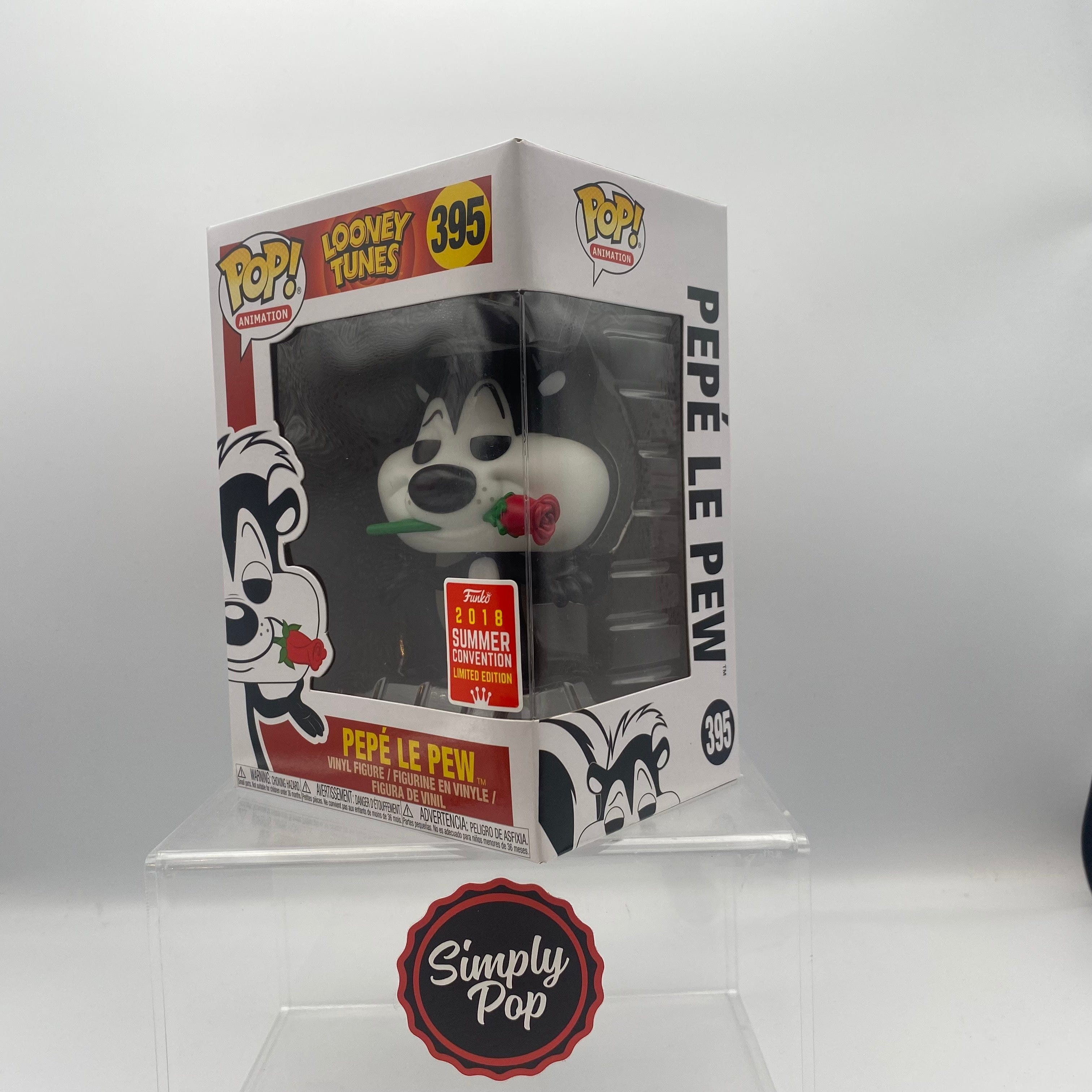 Funko Pop Pepe Le Pew #395 Looney Tunes 2018 SDCC San Diego Exclusive