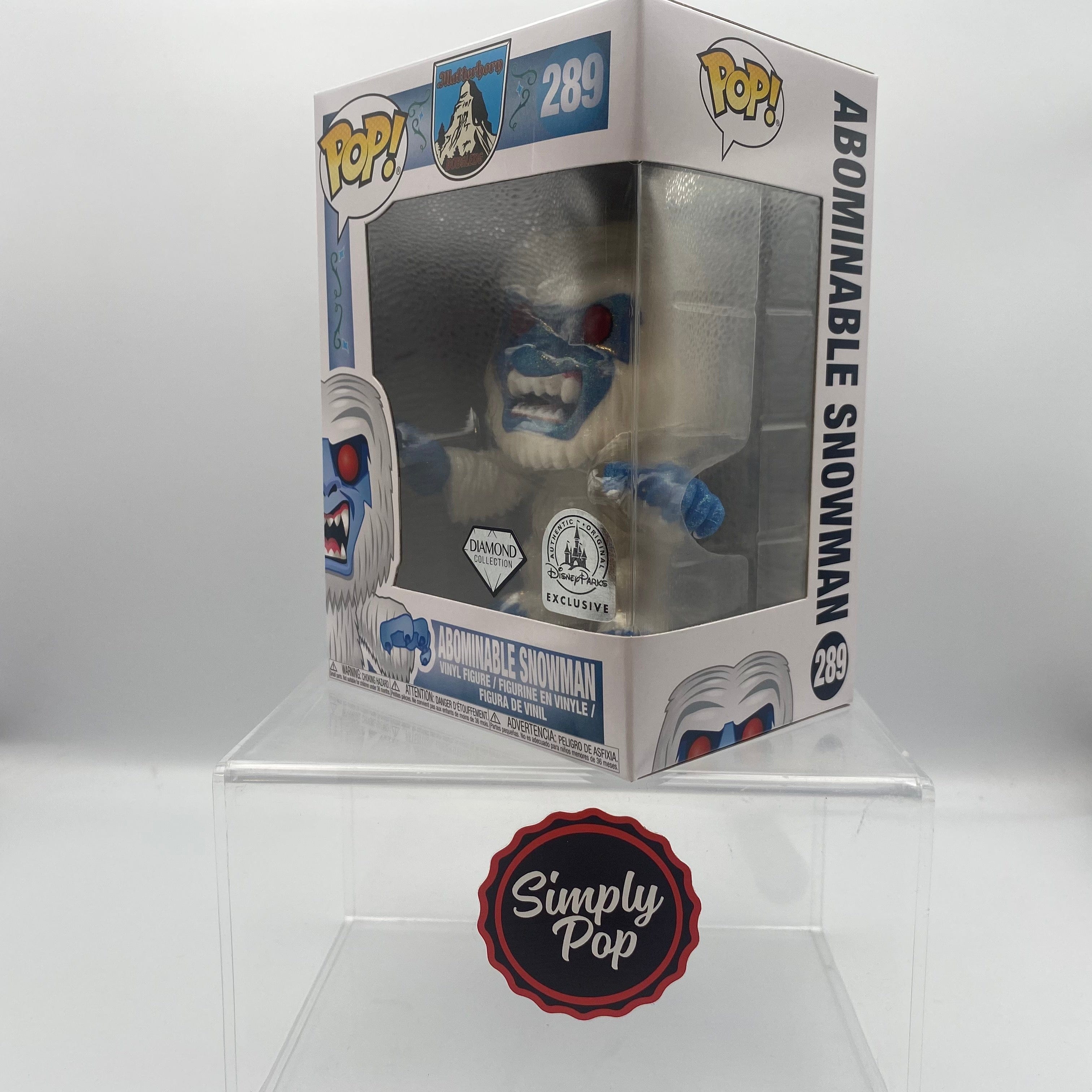 Funko Pop Abominable Snowman #289 Diamond Collection Disney Store Exclusive