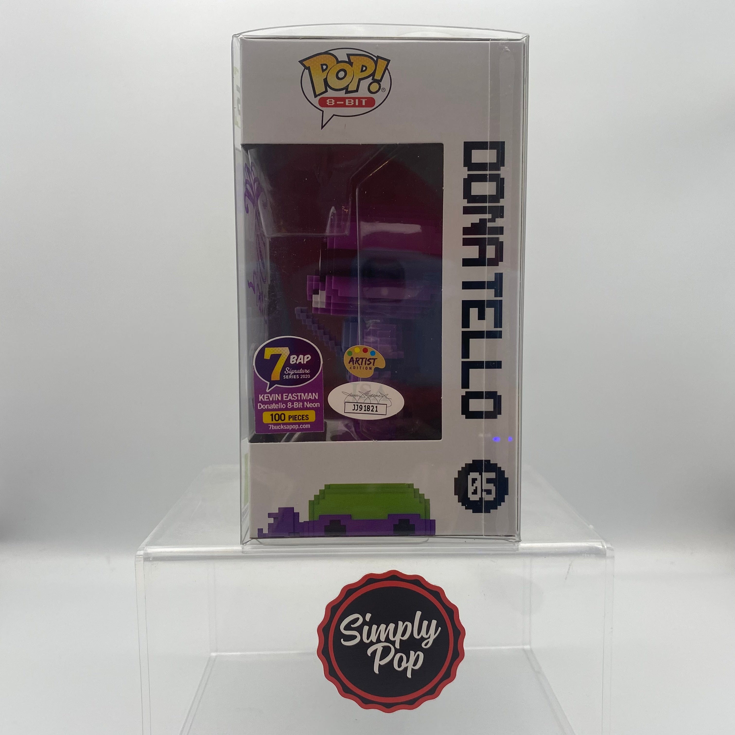 Funko Pop Donatello 8 - bit #05 Autographed Signed 1/10 Limited Edition Kevin Eastman 7BAP