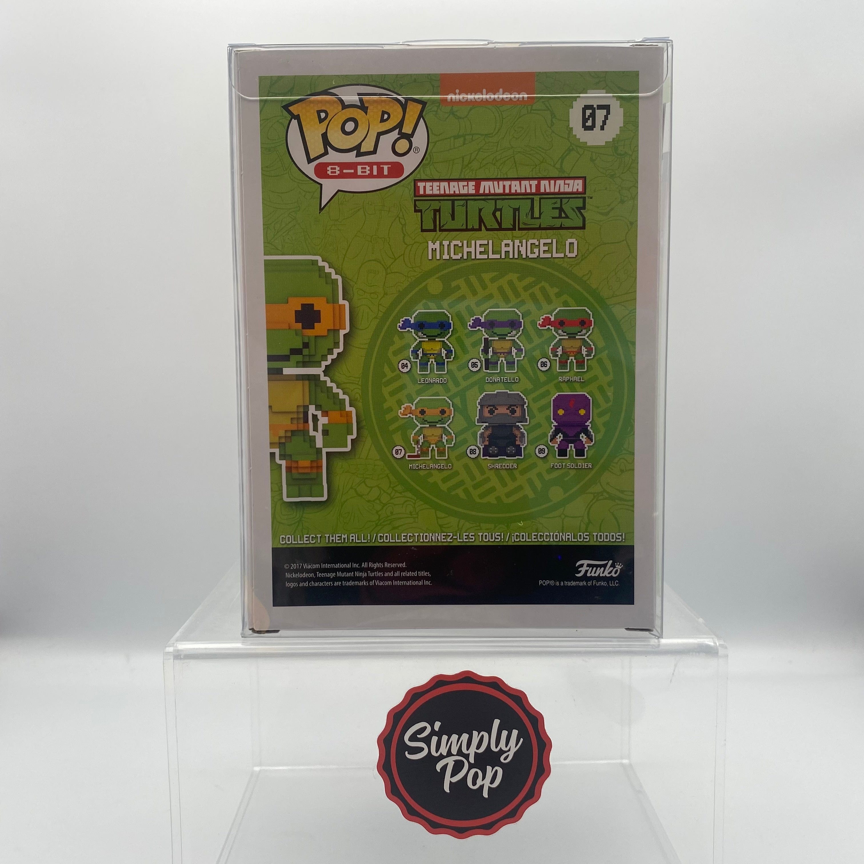 Funko Pop Michelangelo 8 - bit #07 Autographed Signed 1/10 Limited Edition Kevin Eastman 7BAP