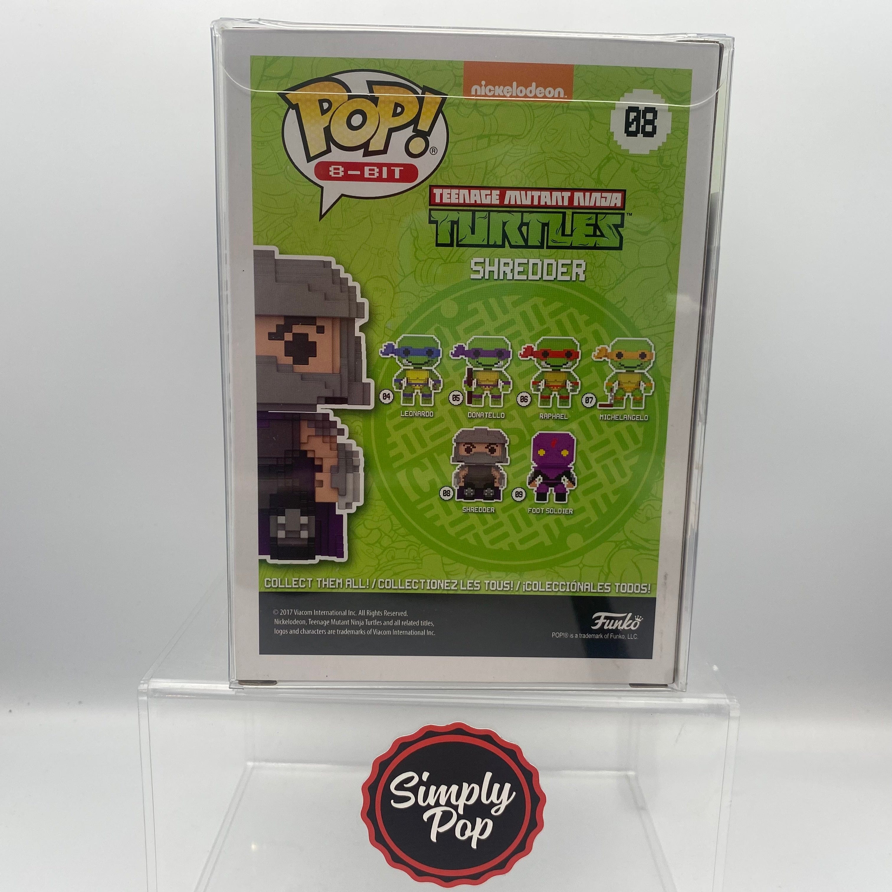 Funko Pop Shredder 8 - bit #08 2017 NYCC Kevin Eastman Autographed Signed 1/50 Limited Edition