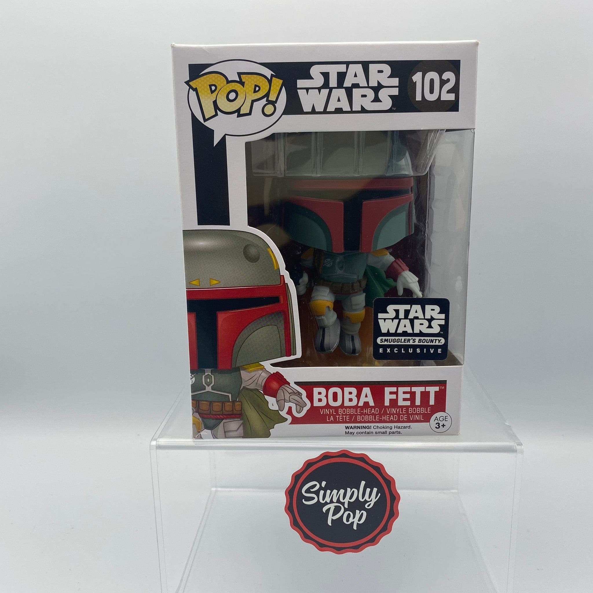 Funko Pop Boba Fett (Action Pose) #102 Star Wars Smuggler's Bounty Exclusive - Damaged