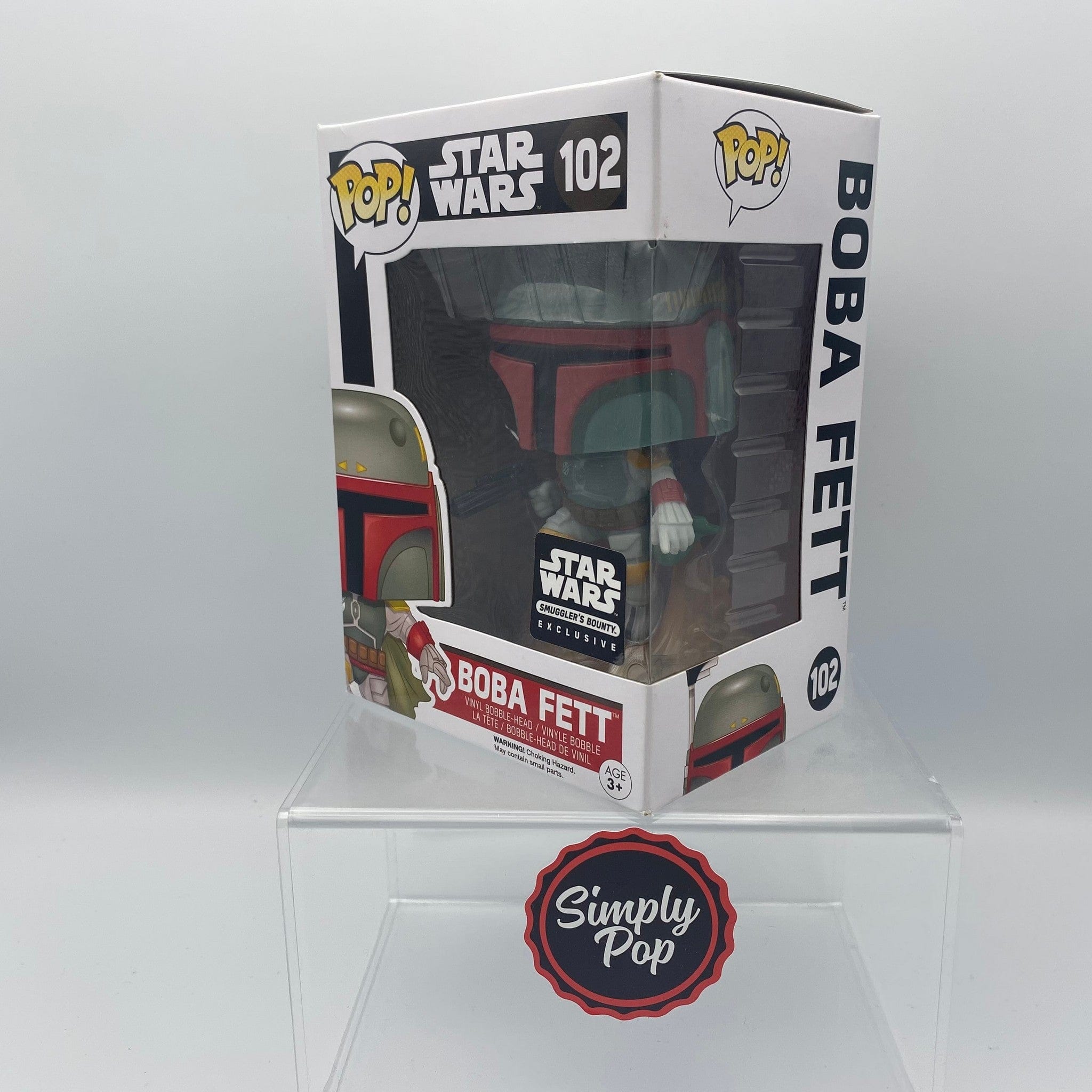 Funko Pop Boba Fett (Action Pose) #102 Star Wars Smuggler's Bounty Exclusive - Damaged