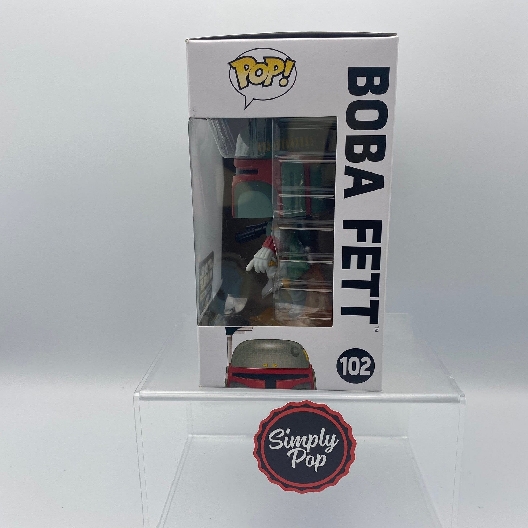 Funko Pop Boba Fett (Action Pose) #102 Star Wars Smuggler's Bounty Exclusive - Damaged