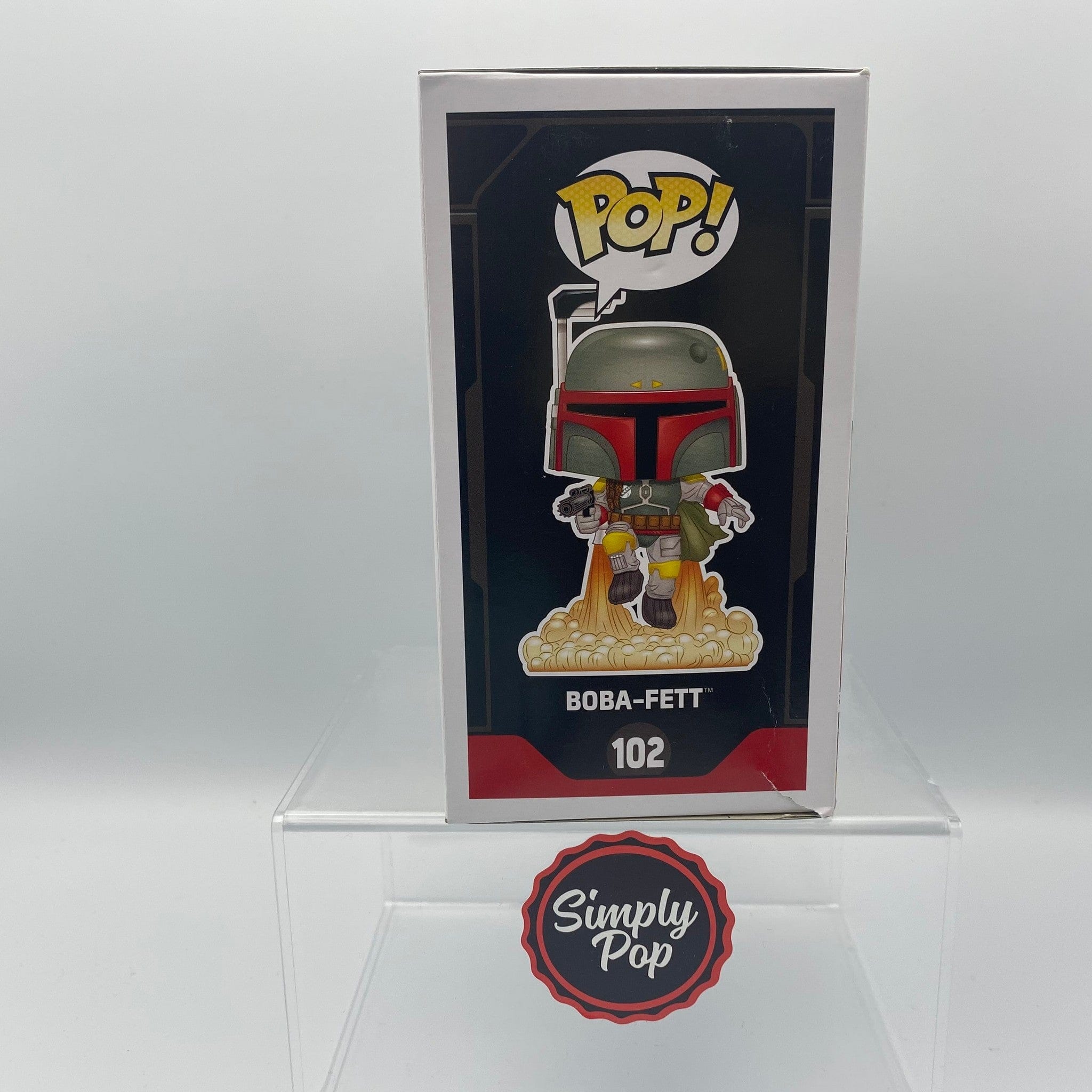 Funko Pop Boba Fett (Action Pose) #102 Star Wars Smuggler's Bounty Exclusive - Damaged