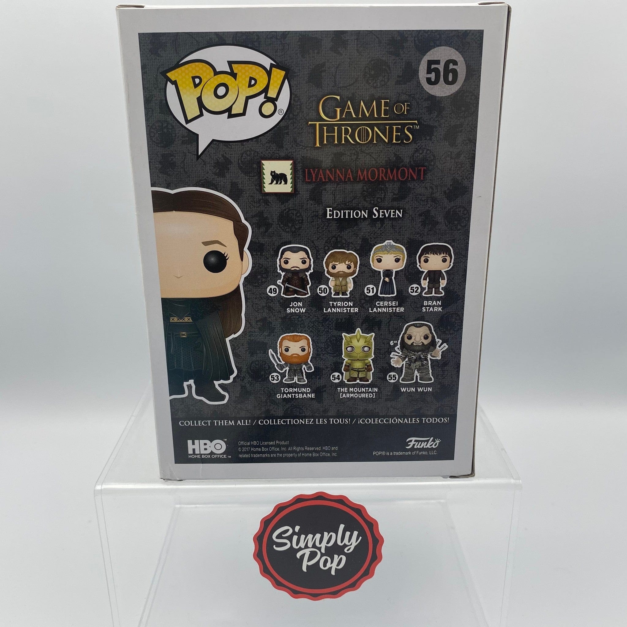 Funko Pop Lyanna Mormont #56 2017 NYCC Fall Convention Exclusive