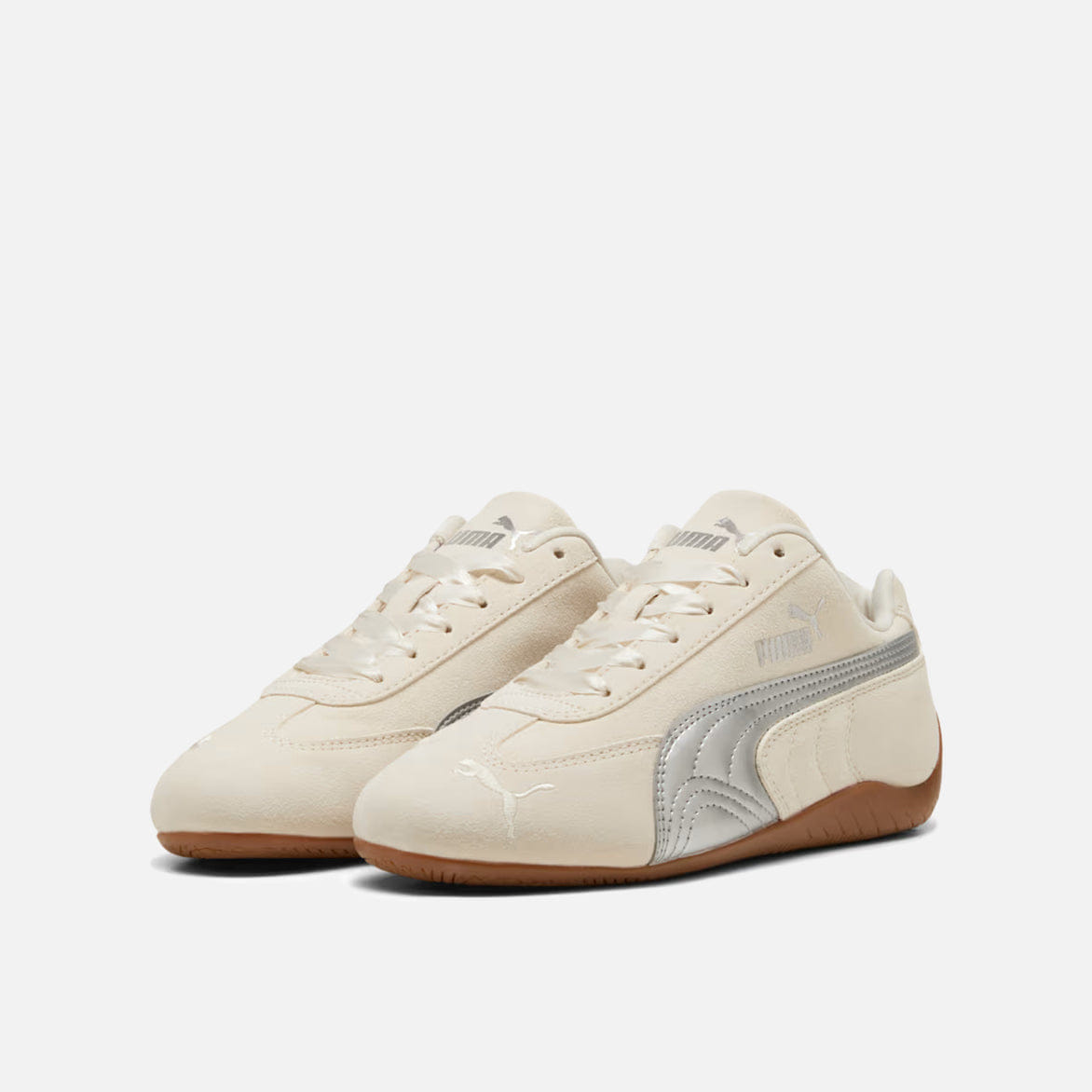 PUMA SPEEDCAT METALLIC JR - ALPINE SNOW / METALLIC SILVER