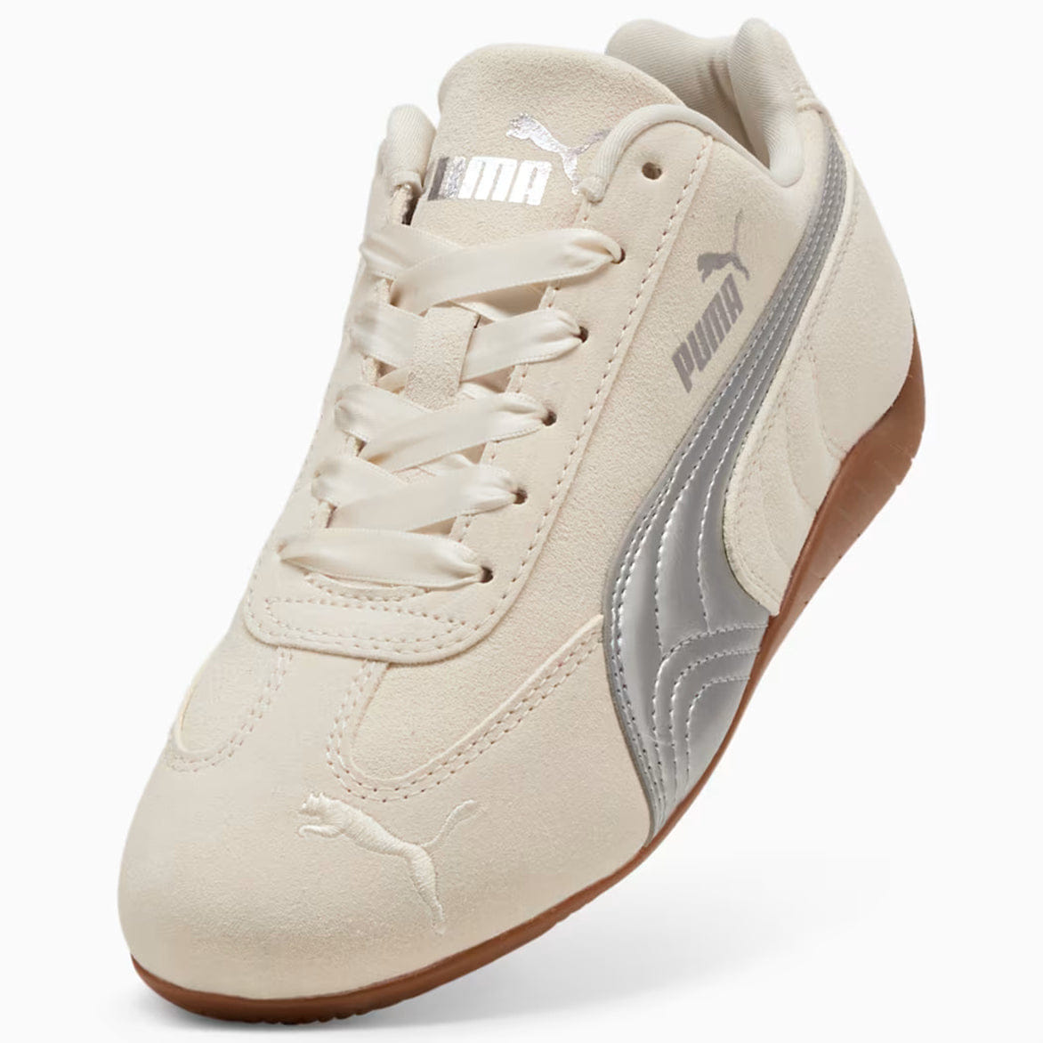 PUMA SPEEDCAT METALLIC JR - ALPINE SNOW / METALLIC SILVER