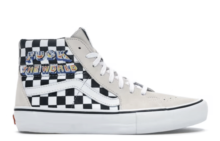 Vans Sk8 - Hi Supreme Fuck the World White