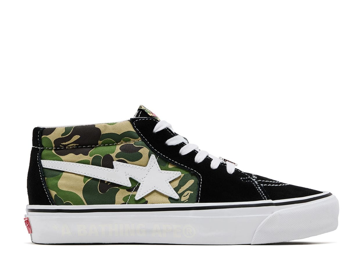 Vans LX Sk8 - Mid Bape ABC Camo Black Green