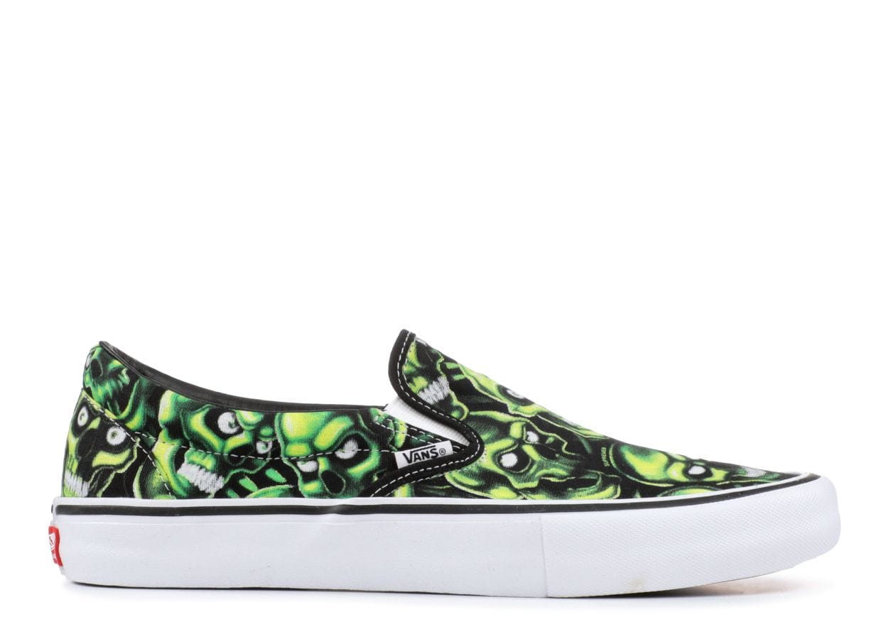 Vans Slip - On Supreme Skull Pile (Green)