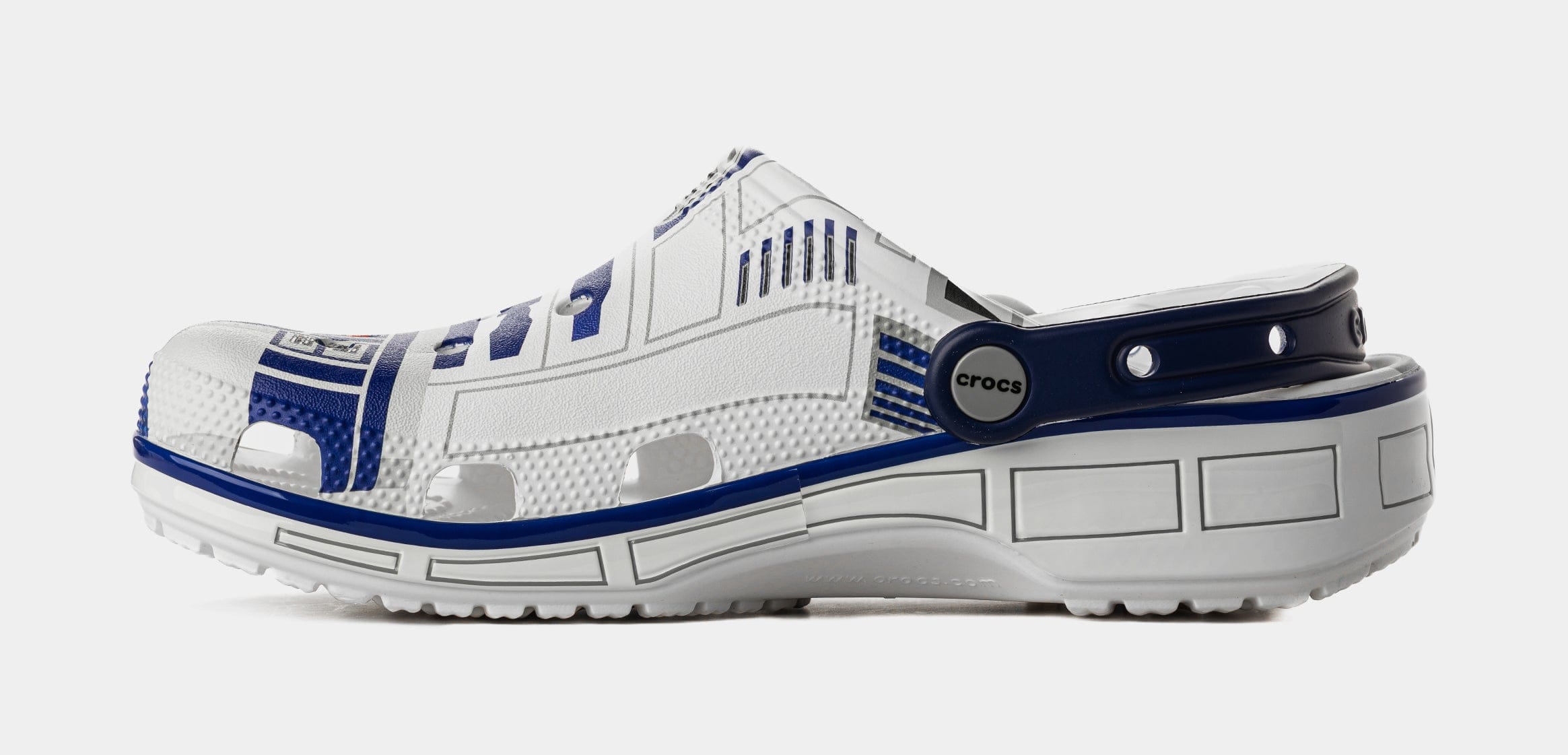 CROCS Star Wars R2 - D2 Classic Clog Mens Lifestyle Sandals (White/Blue/Light Grey)
