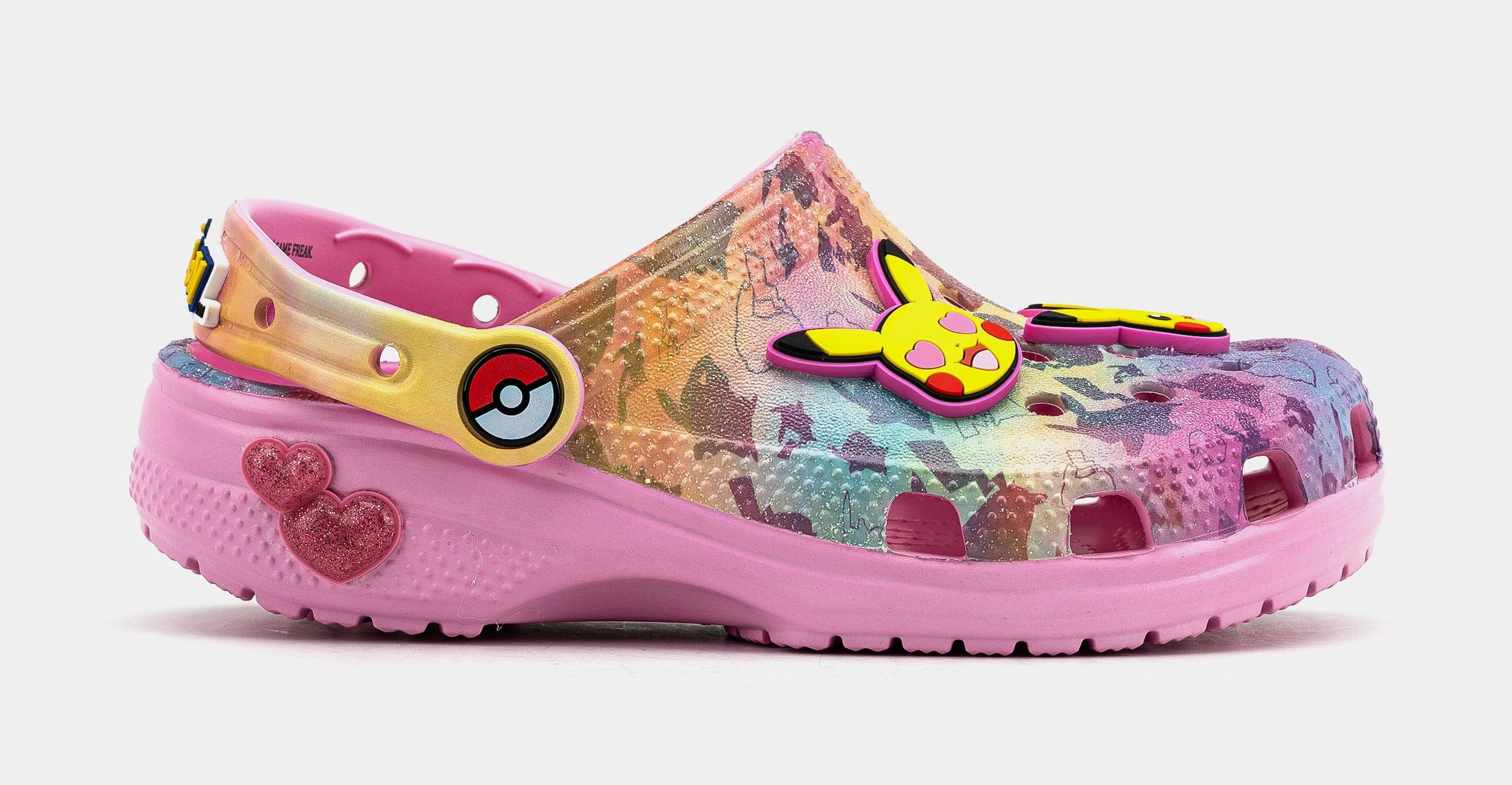 CROCS Pikachu Classic Clog Preschool/Grade School Sandals (Pink/Yellow)