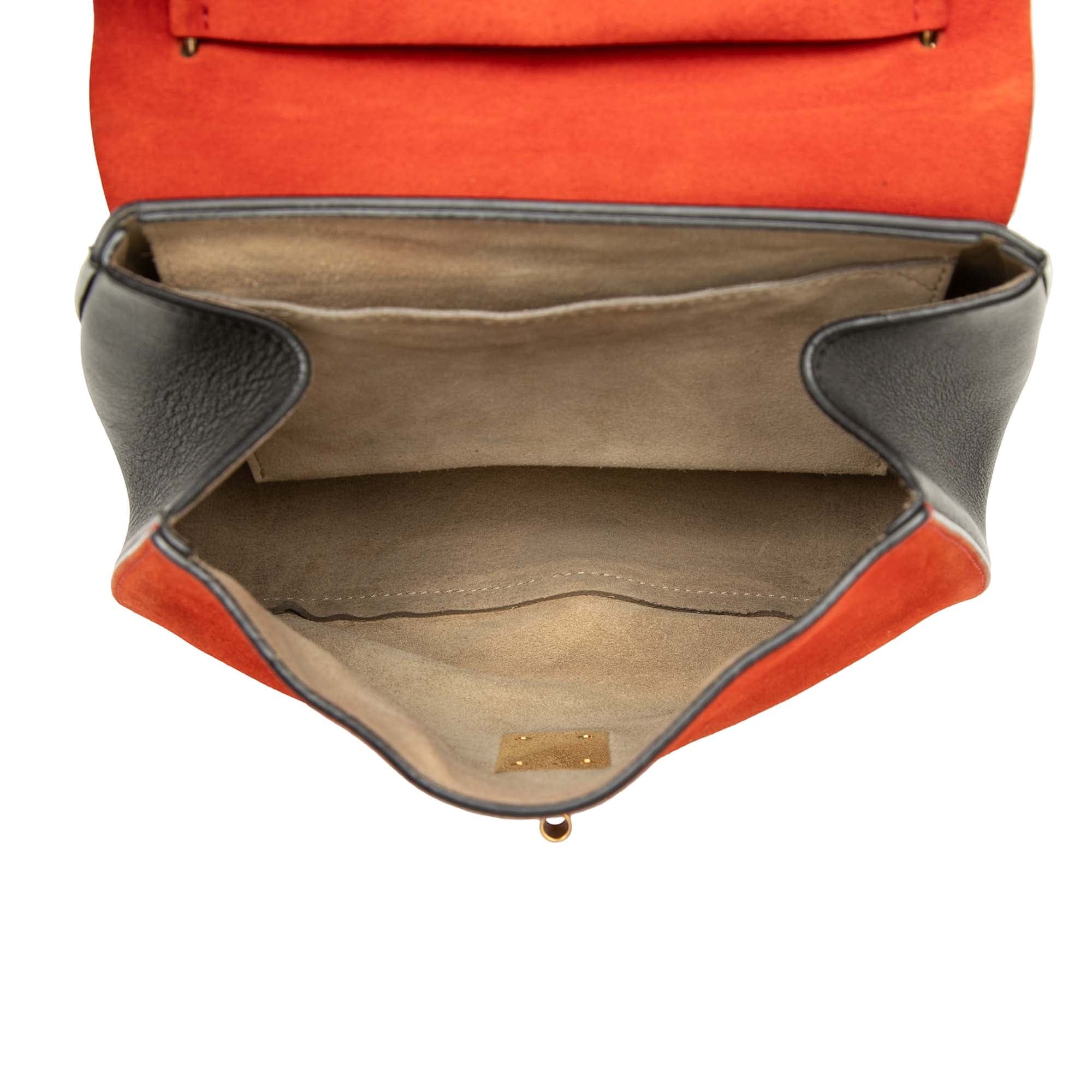 Chloé Small Bicolor Suede and Calfskin Drew Crossbody