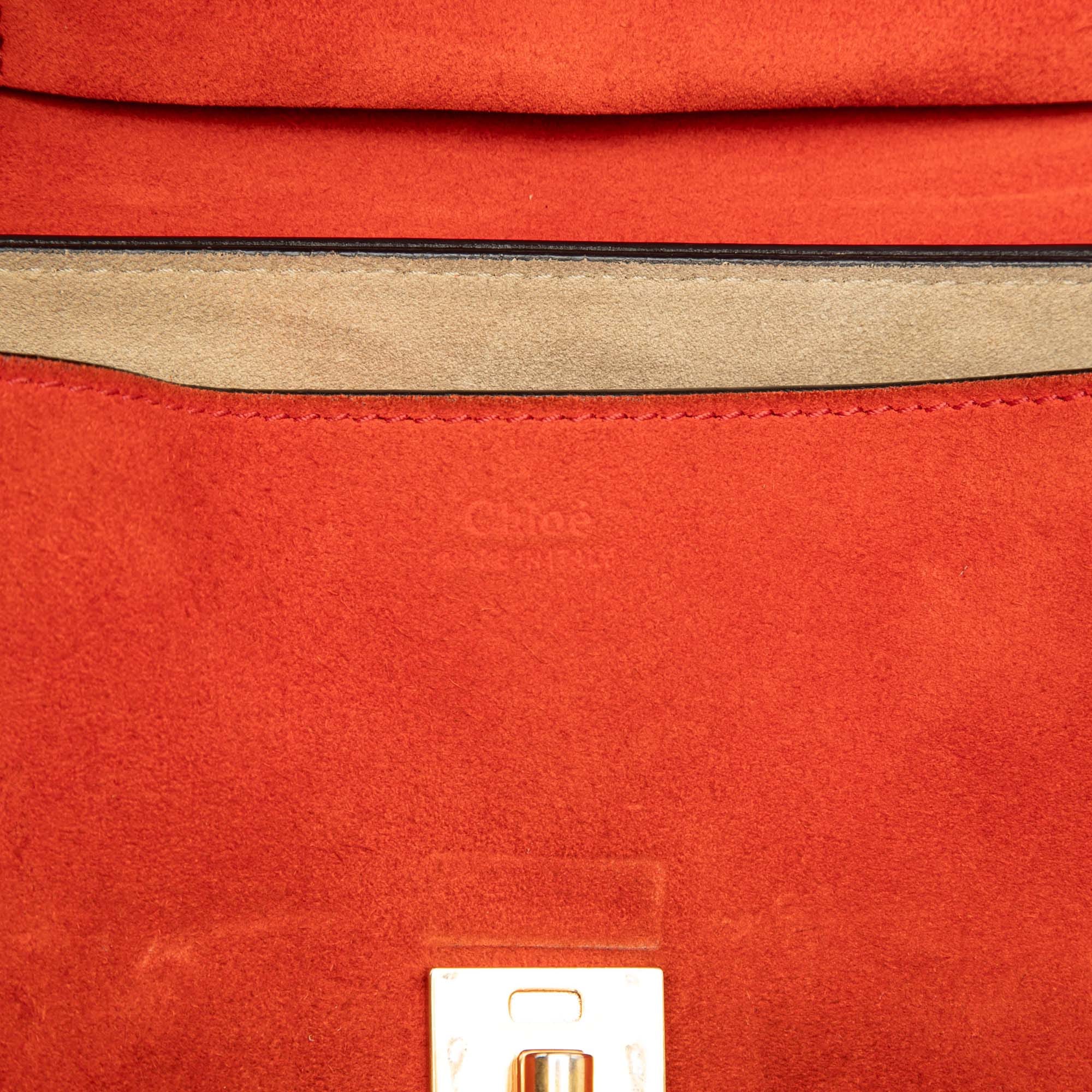 Chloé Small Bicolor Suede and Calfskin Drew Crossbody