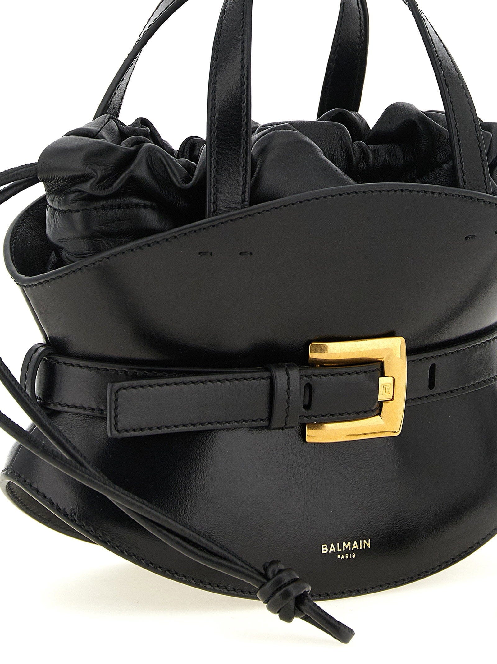 Balmain Shuffle Shoulder Bag — Black