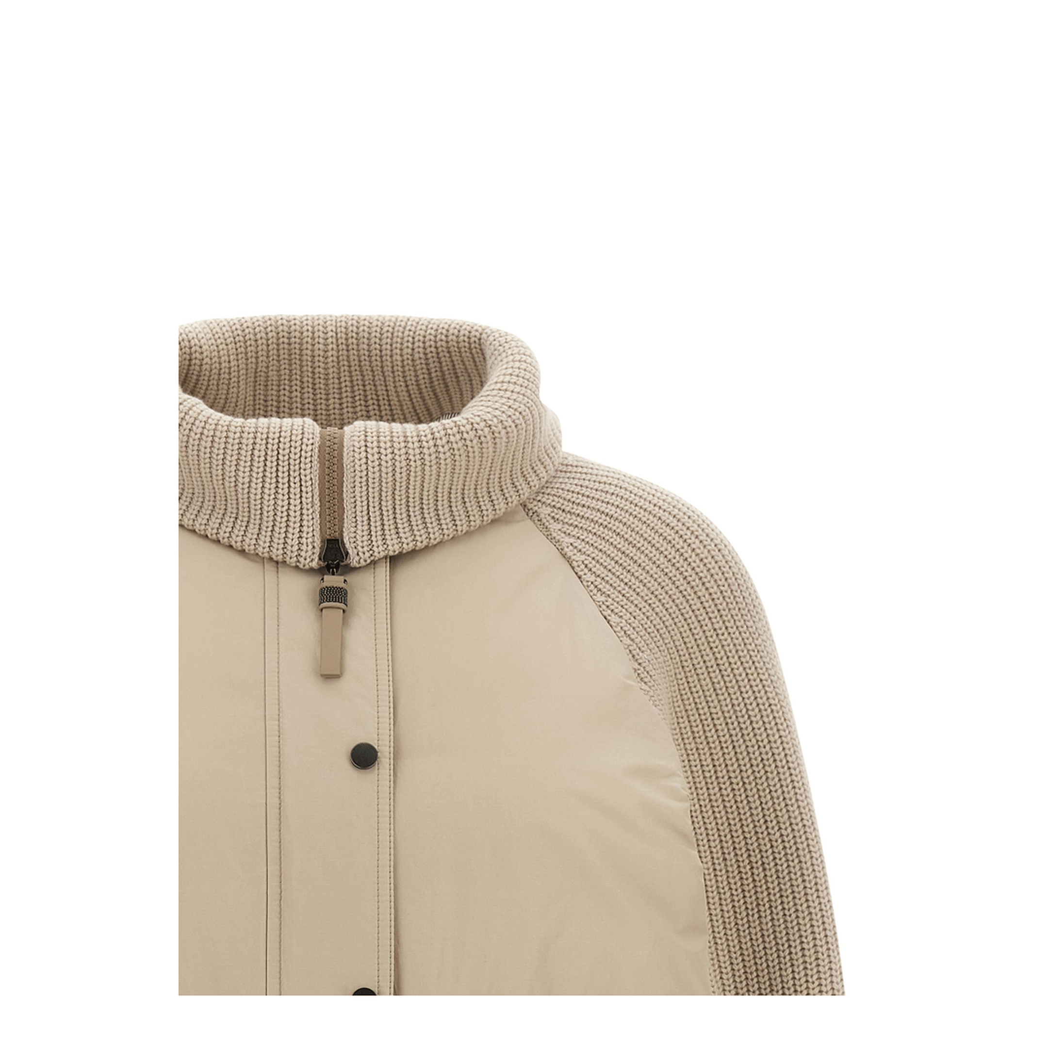 Brunello Cucinelli Knit Insert Down Jacket