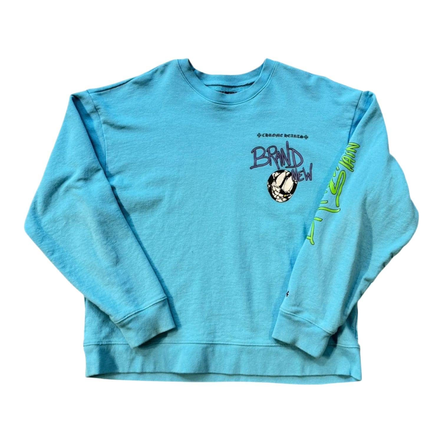 Chrome Hearts Matty Boy Brain Crewneck Blue