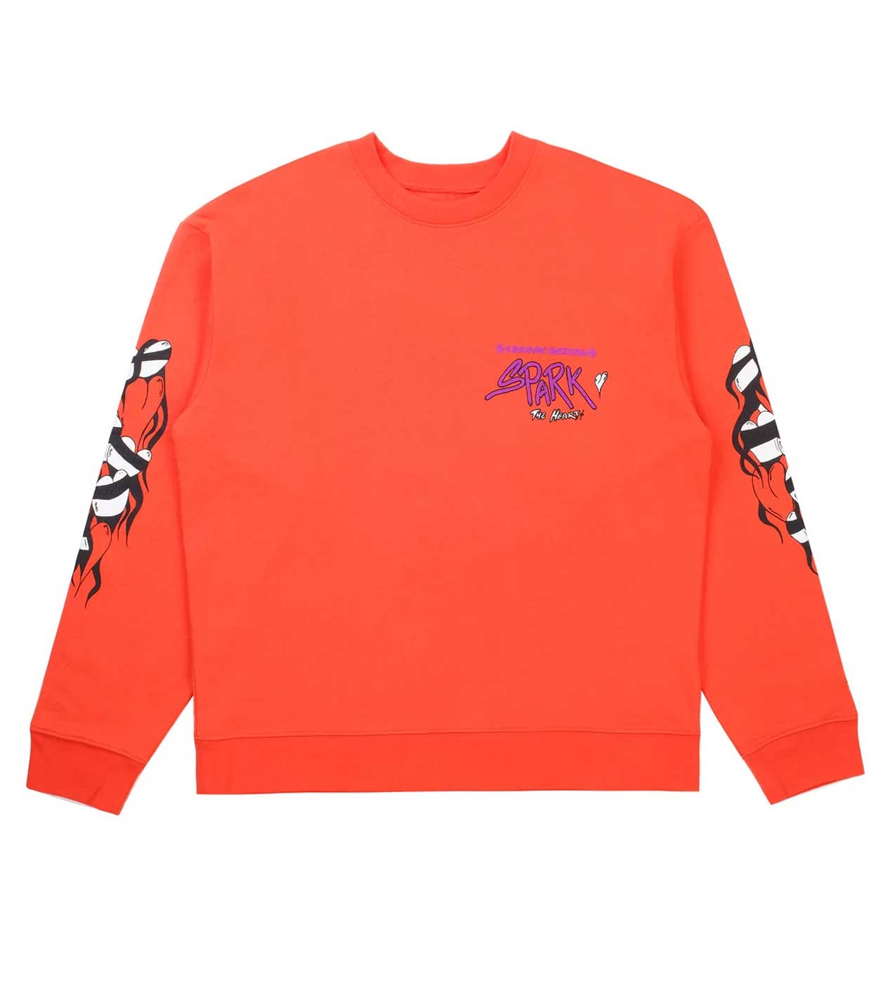 Chrome Hearts Matty Boy Spark the Heart Crewneck Red