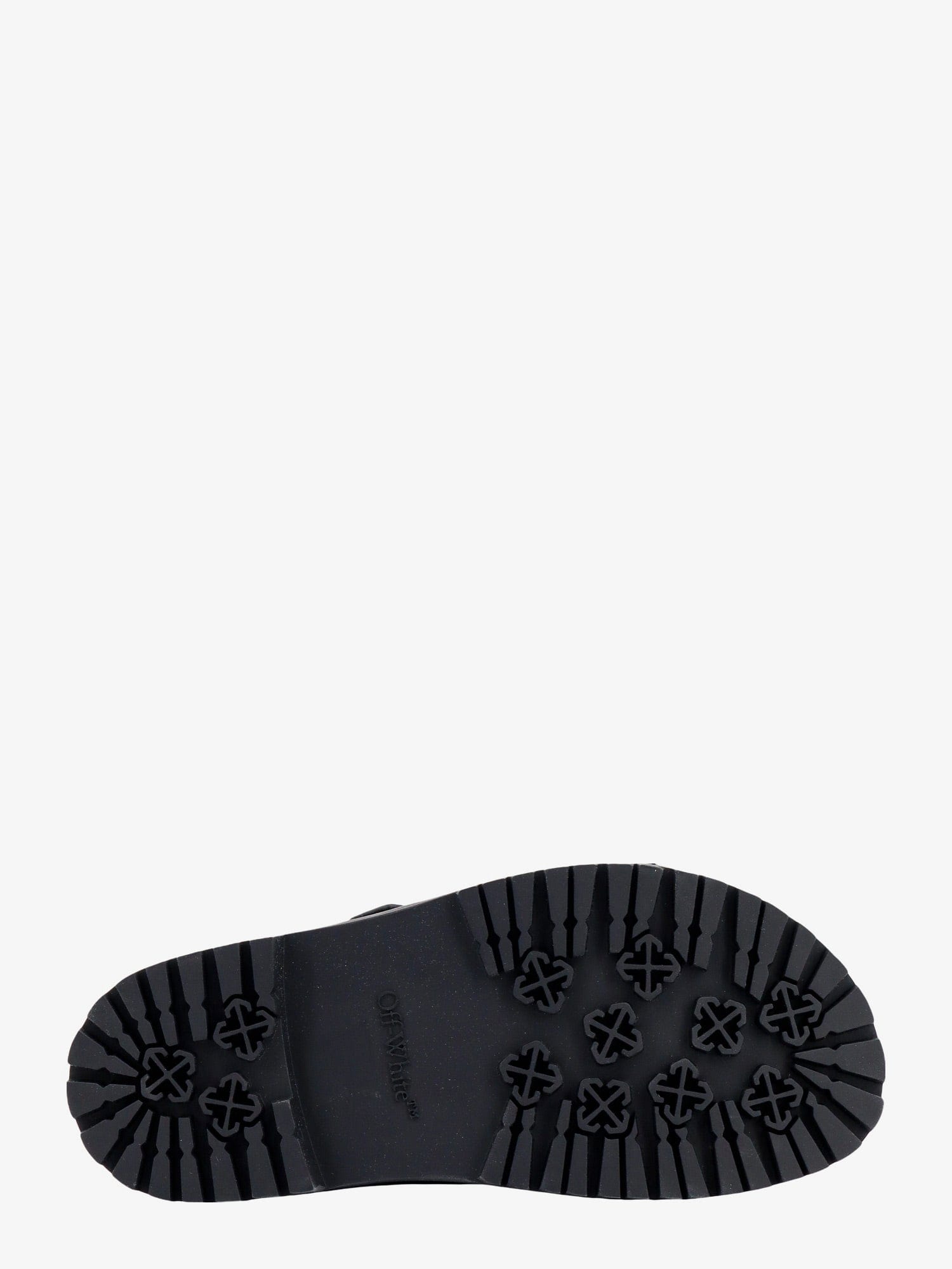 OFF WHITE Leather sandals with metal buckles with arrow logo