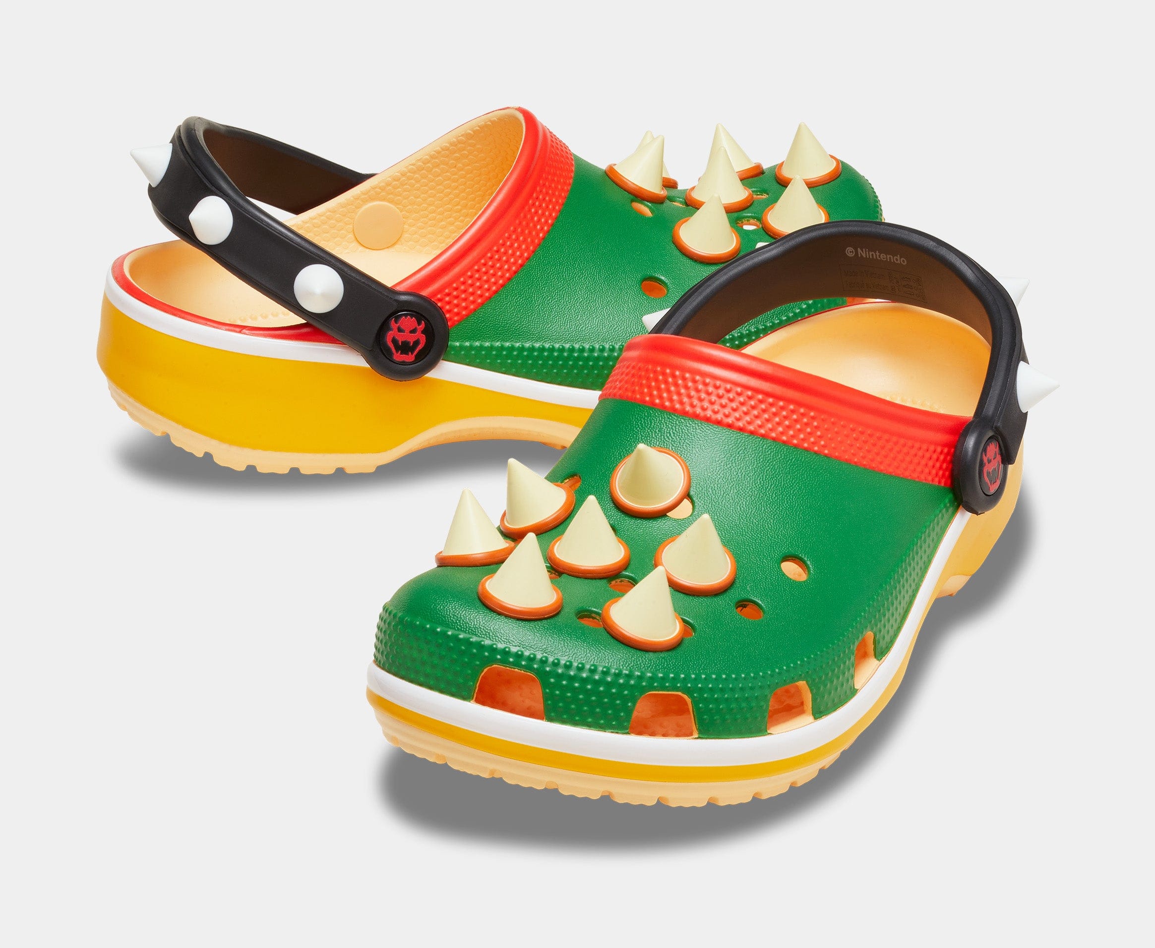 CROCS I Am Bowser Classic Clog Mens Sandals (Green/Yellow) Free Shipping