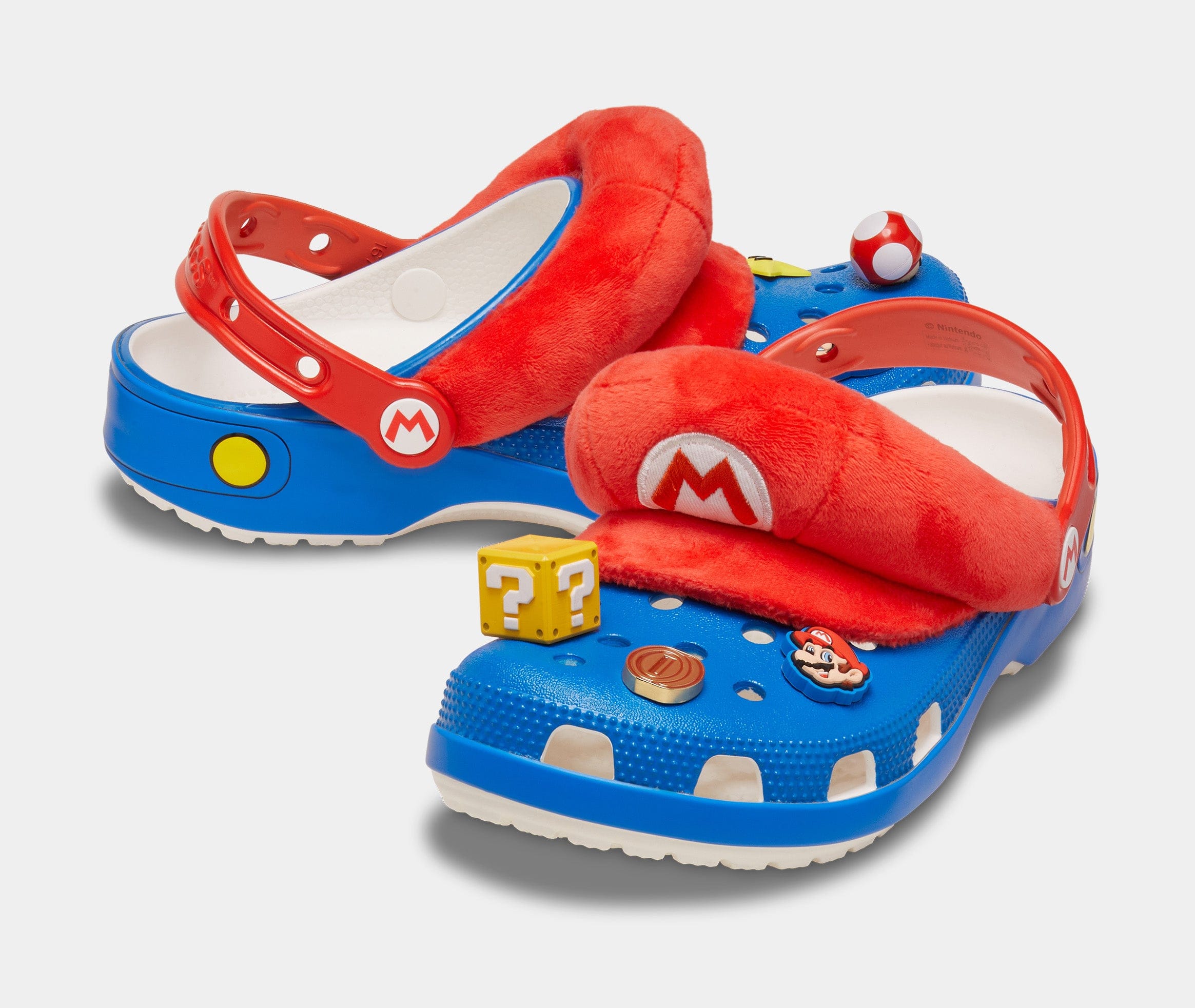 CROCS I Am Mario Classic Clog Mens Sandals (Blue/Red) Free Shipping