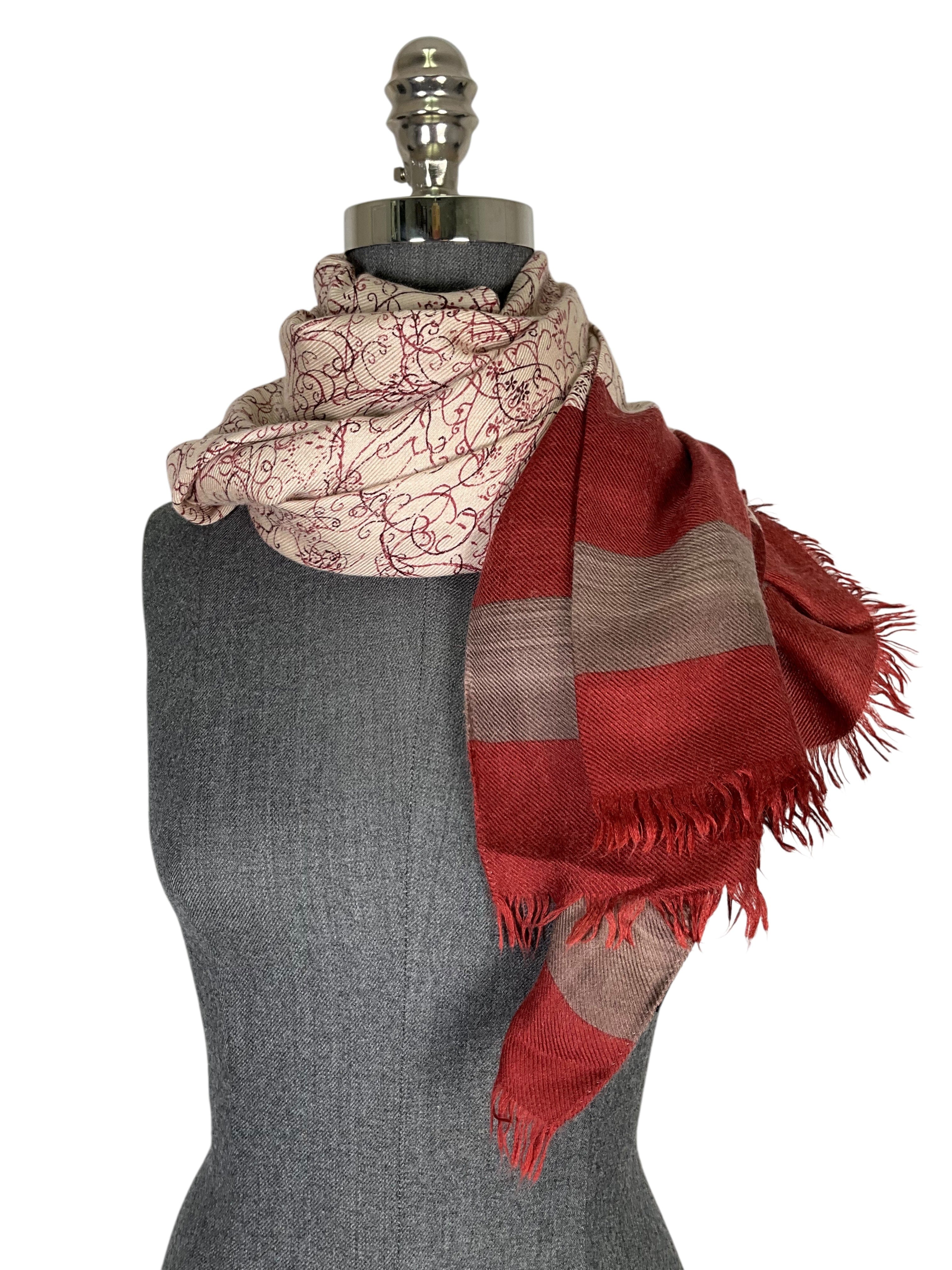 Loro Piana Cashmere Printed Oblong Scarf