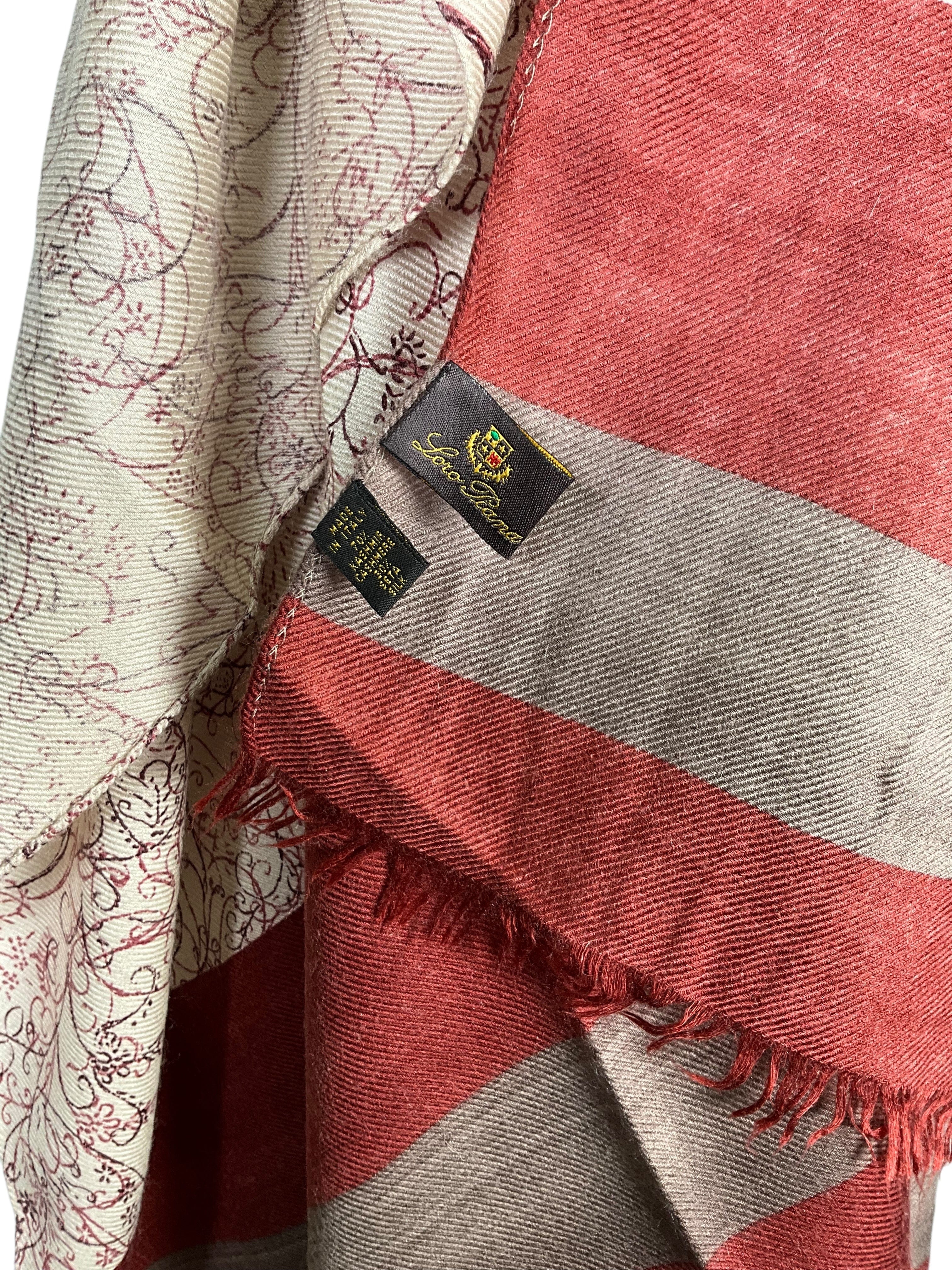 Loro Piana Cashmere Printed Oblong Scarf
