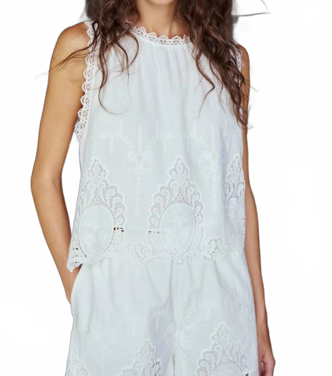 Off-White Rio Tank Top In Off White