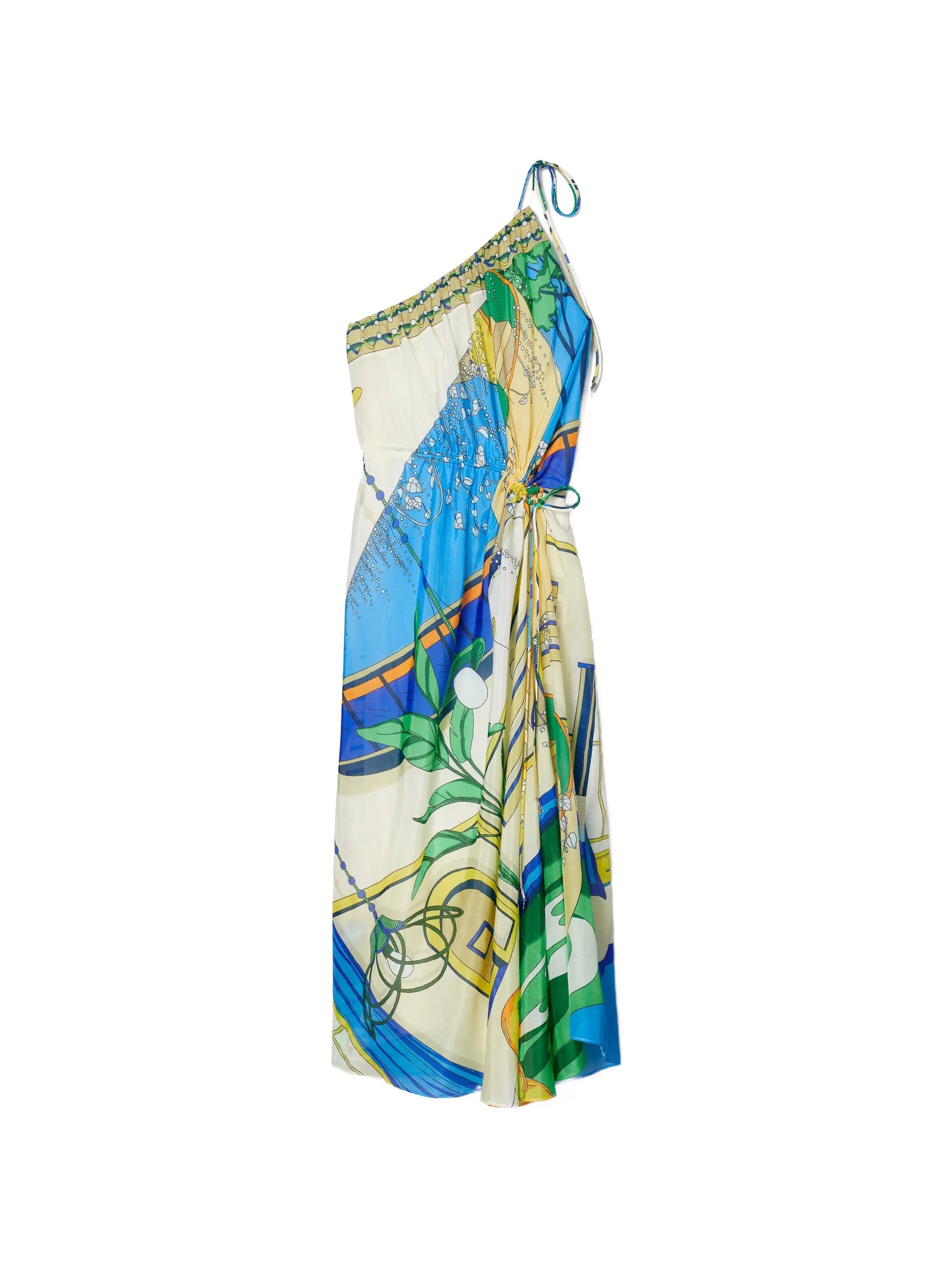 Tory Burch printed one - shoulder dress