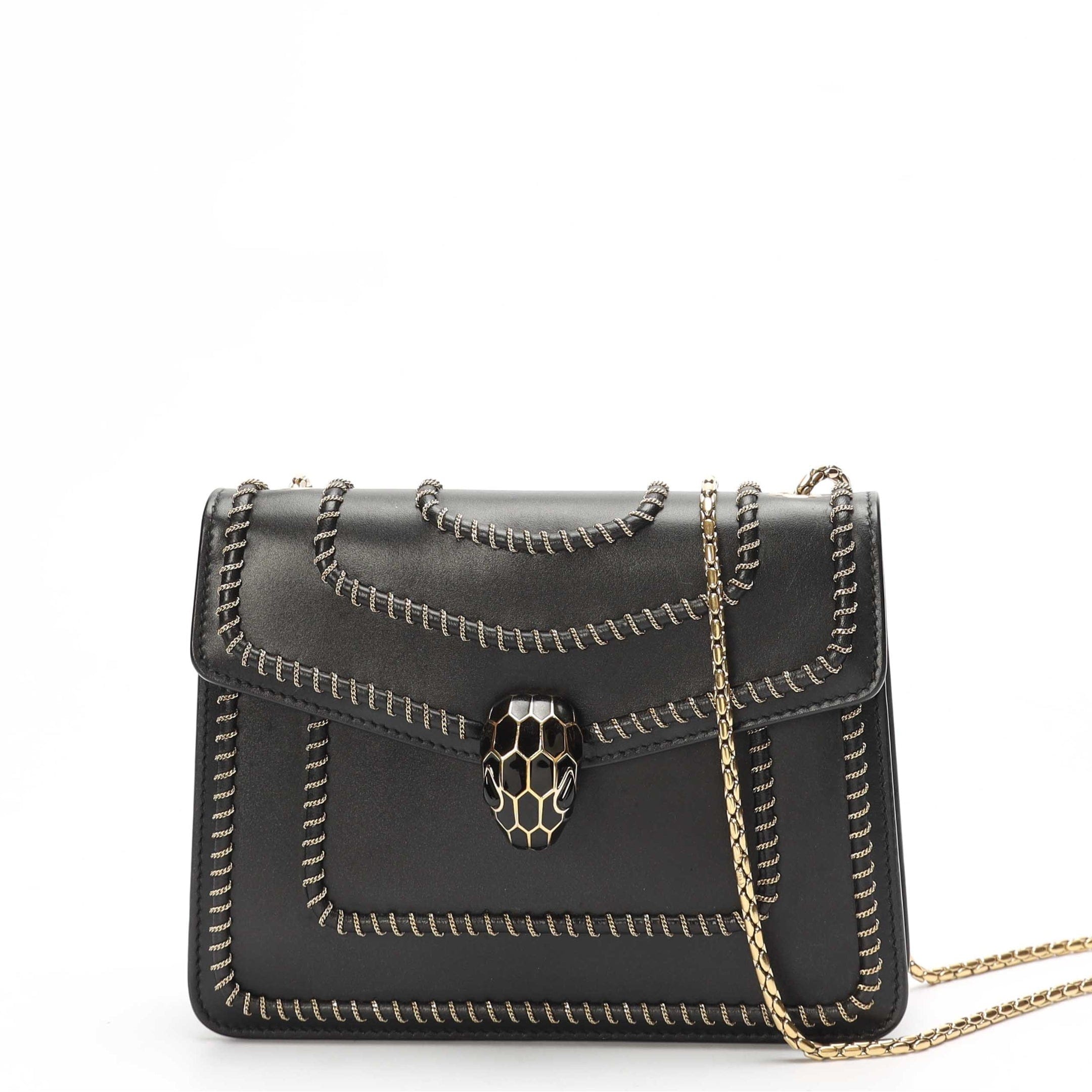 Bulgari Bvlgari Black Serpenti Blast Flap Bag