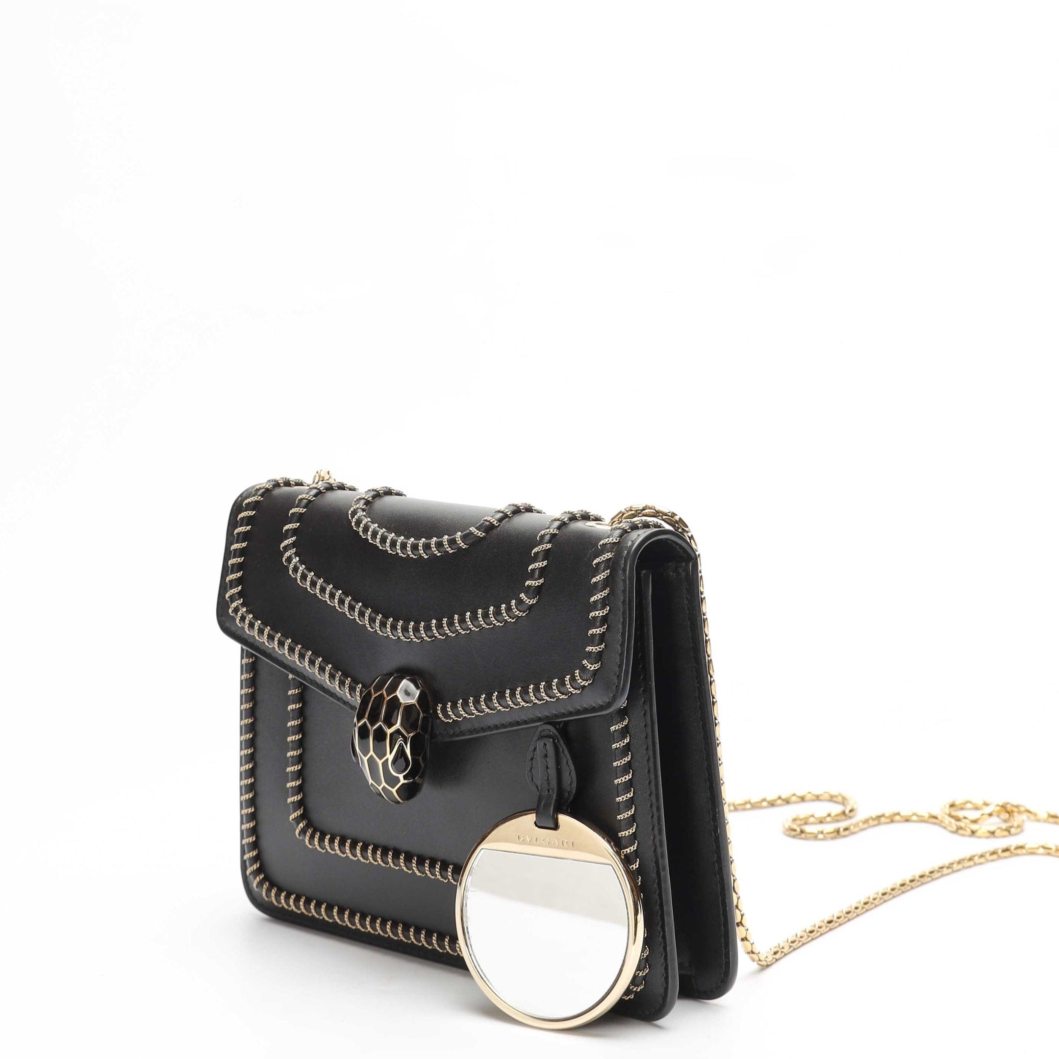 Bulgari Bvlgari Black Serpenti Blast Flap Bag