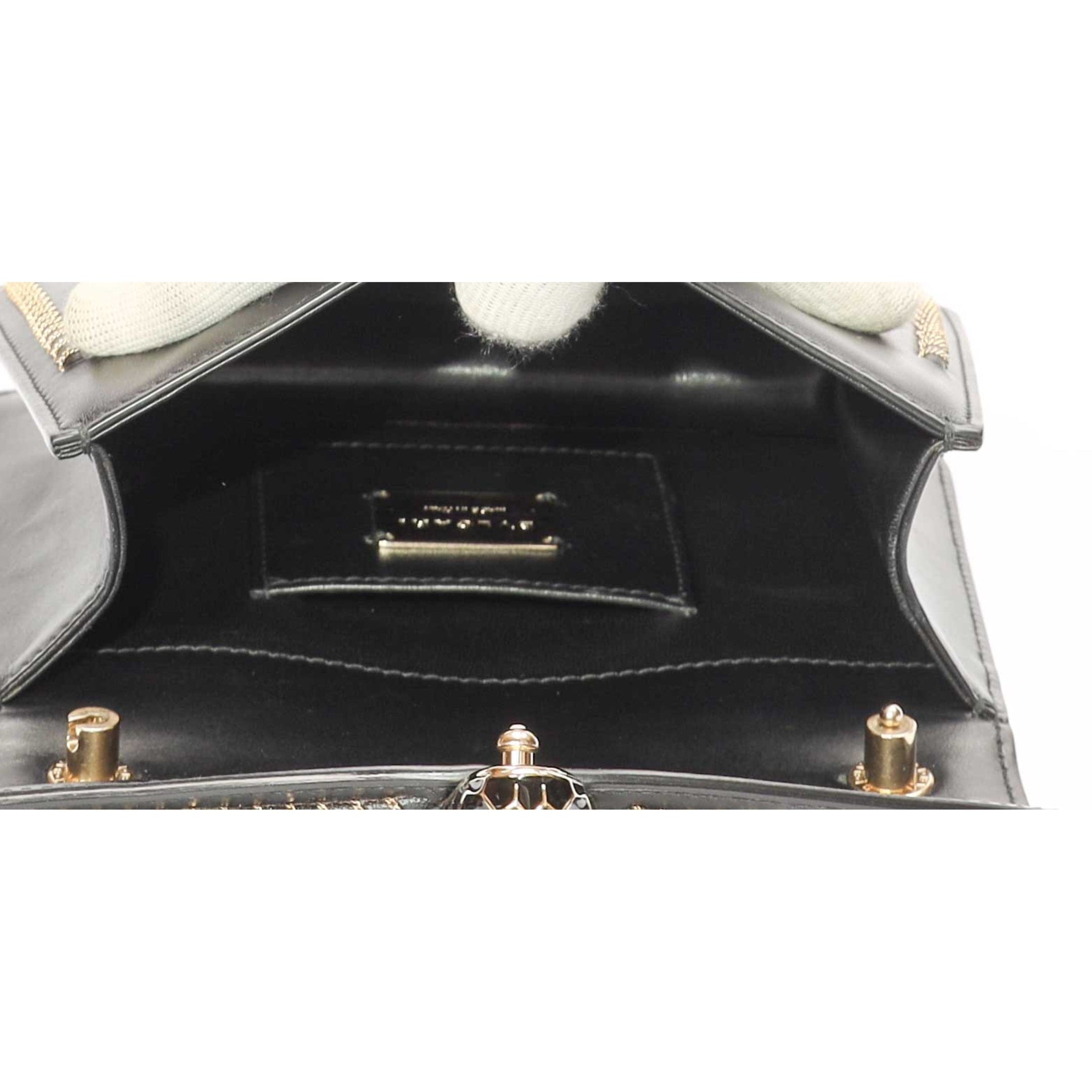 Bulgari Bvlgari Black Serpenti Blast Flap Bag
