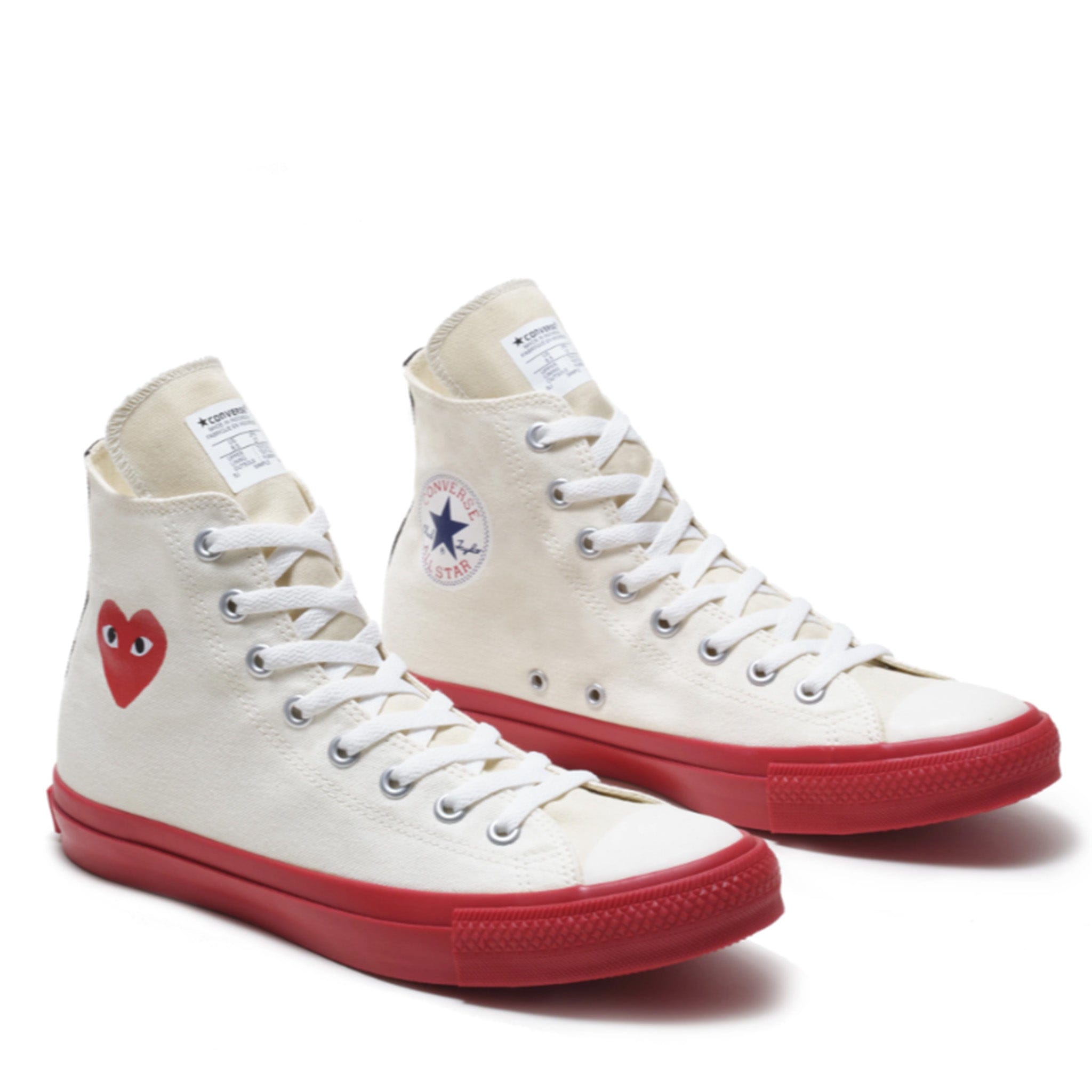 Comme Des Garcons PLAY COMME DES GARÇONS Converse Chuck Taylor High (White)