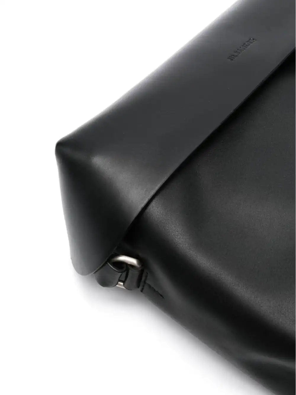 Jil Sander Sac Lid Crossbody en cuir noir
