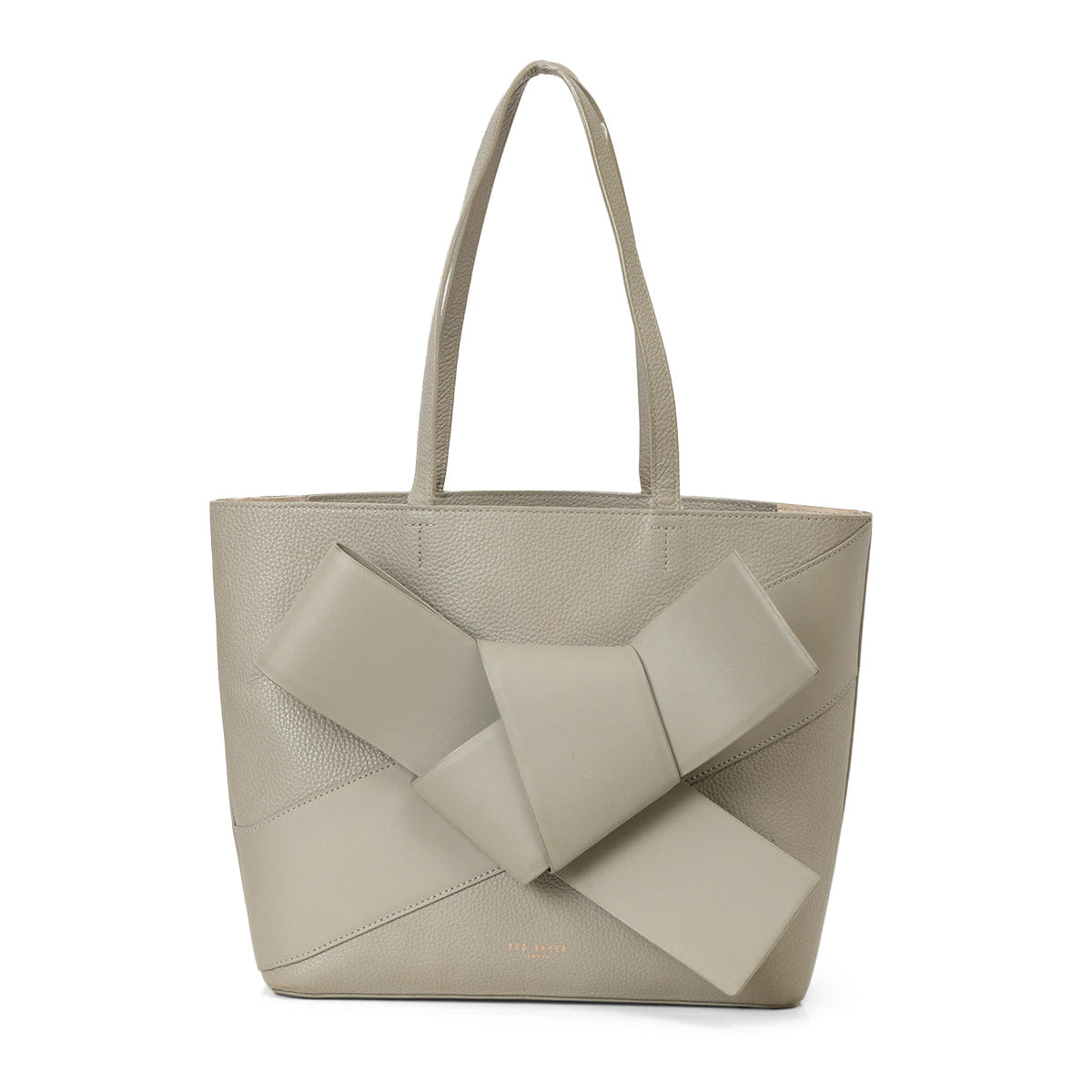 Ted Baker Colourblocked PU Shopper Tote Bag with Bow Detail One Size