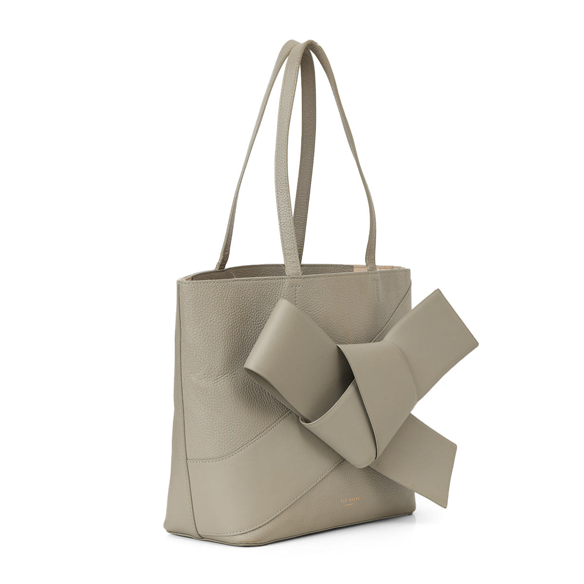 Ted Baker Colourblocked PU Shopper Tote Bag with Bow Detail One Size
