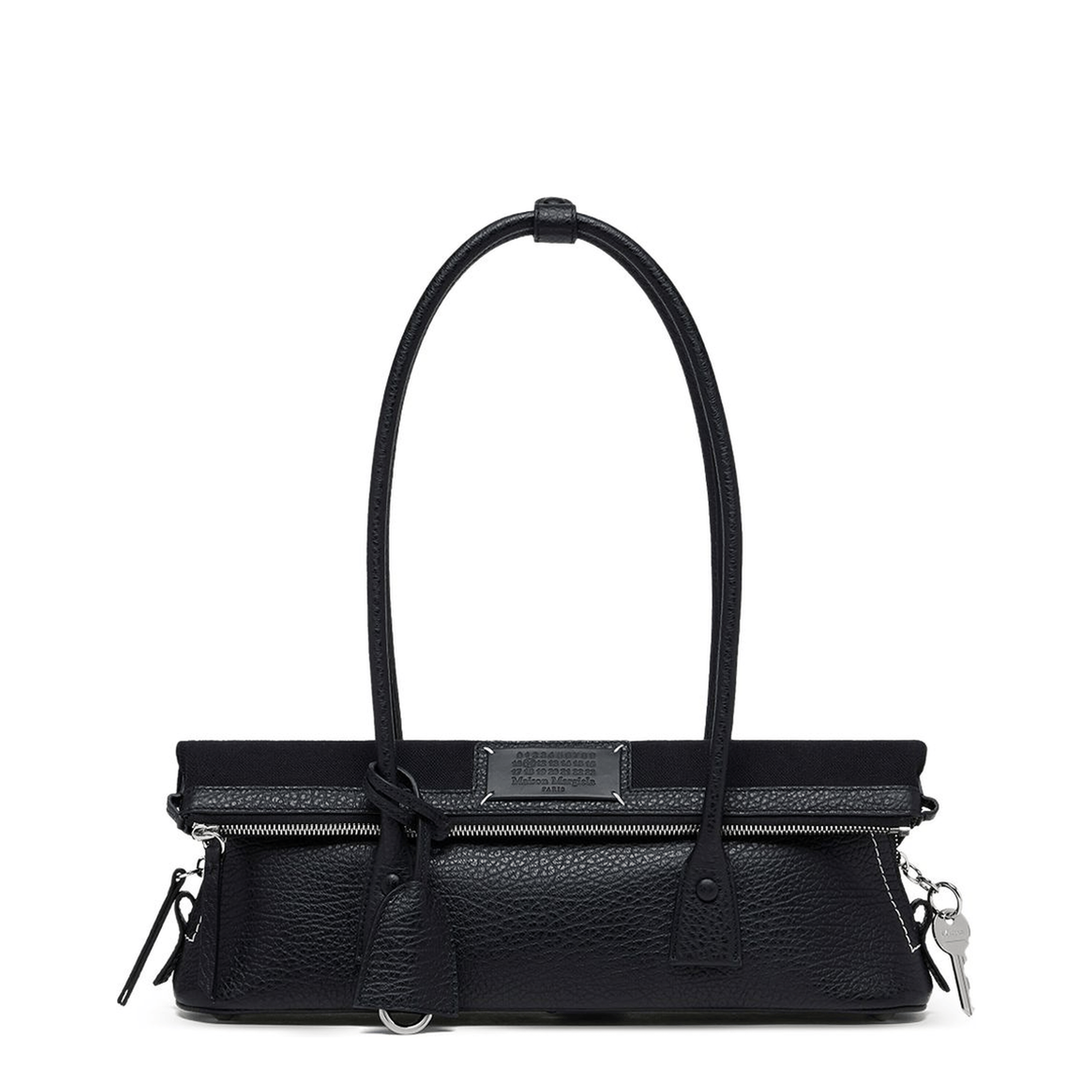 Maison Margiela 5AC Shoulder East West Calf Leather Shoulder Bag - Black