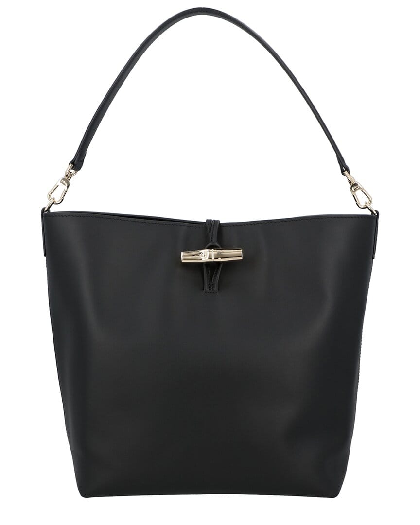 Longchamp Le Roseau Medium Leather Hobo Bag