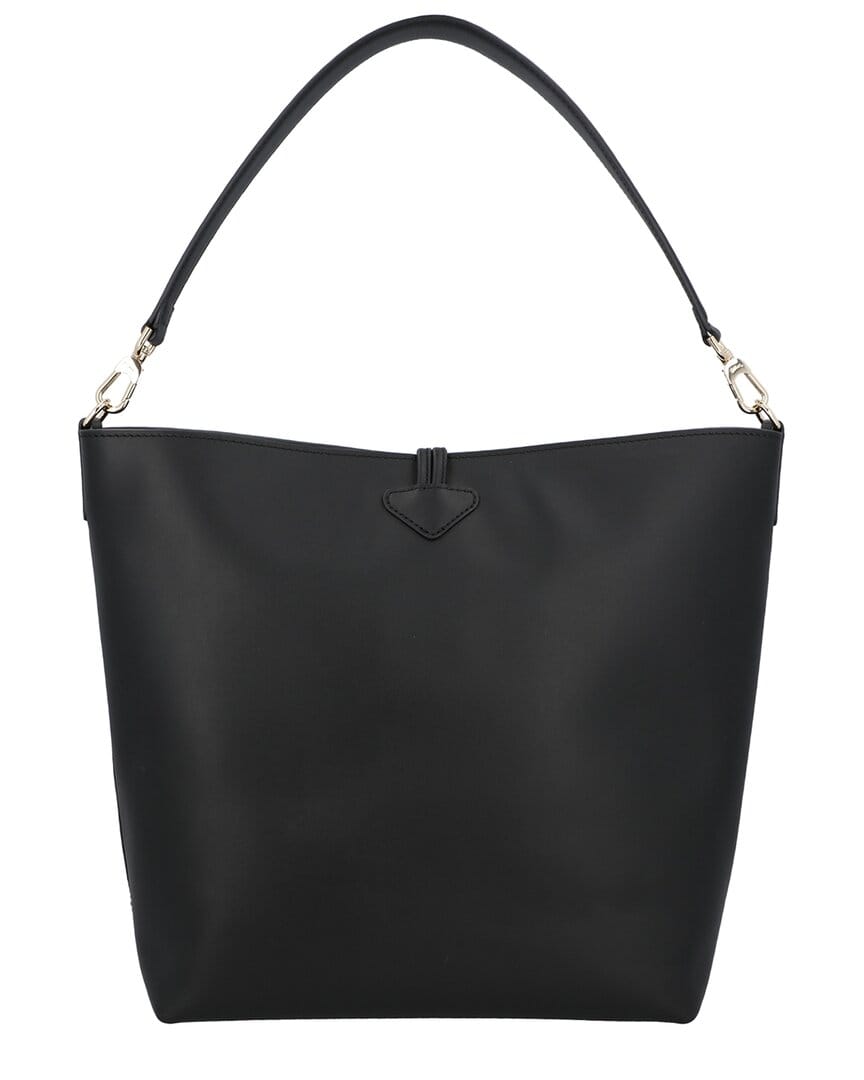 Longchamp Le Roseau Medium Leather Hobo Bag