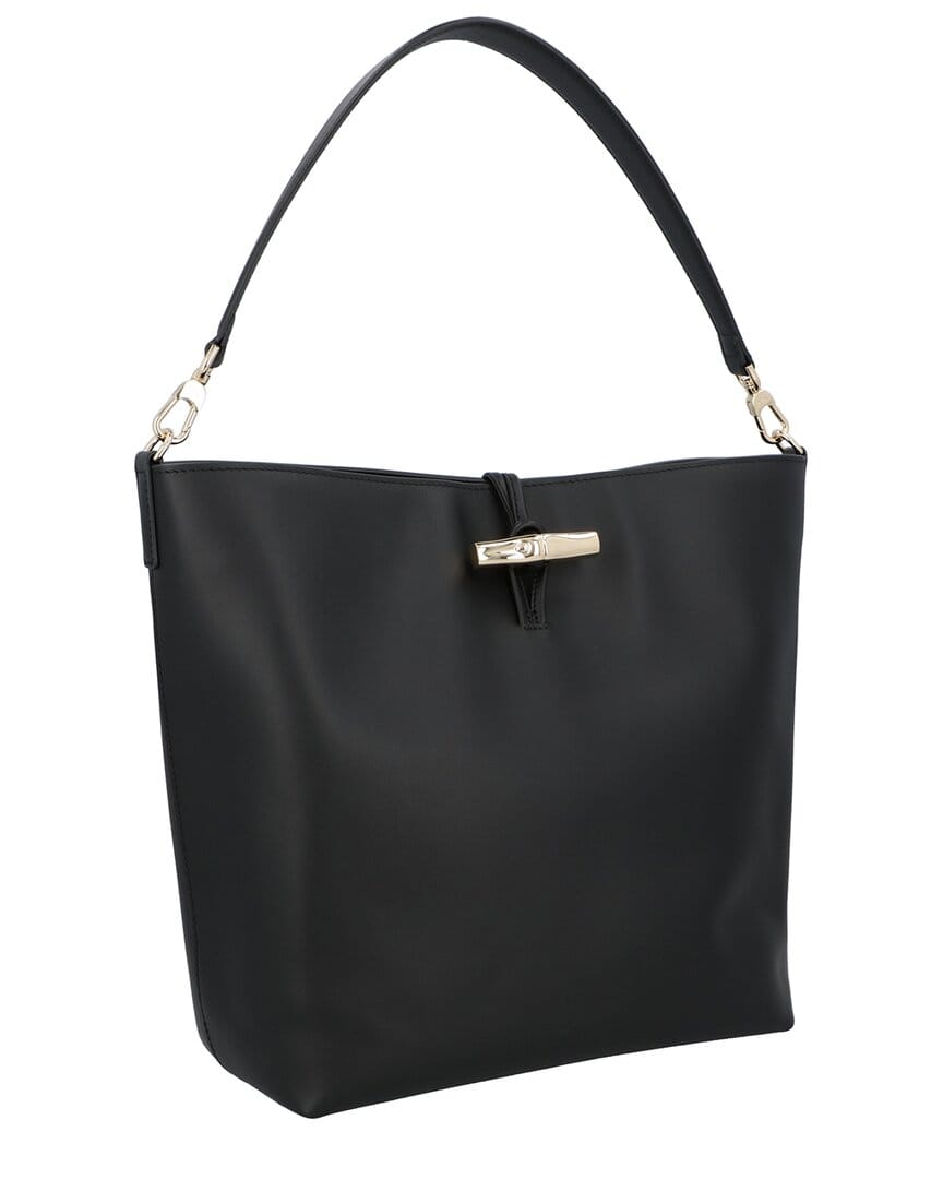 Longchamp Le Roseau Medium Leather Hobo Bag