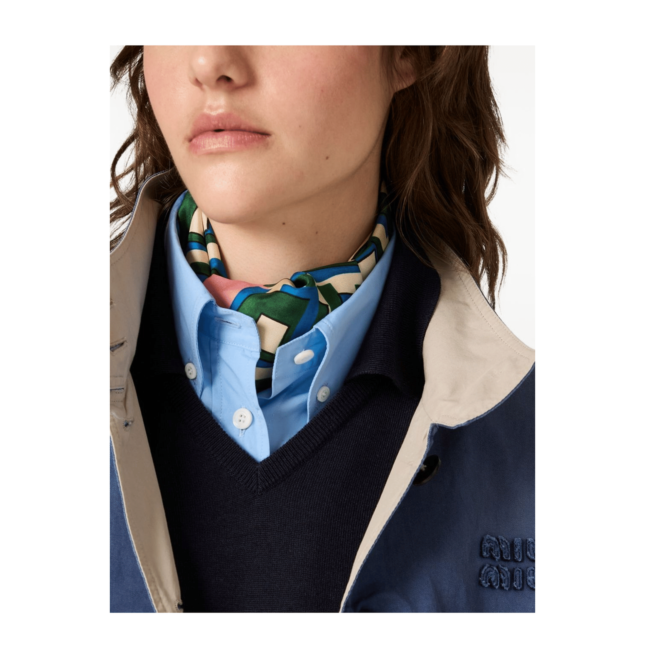 Miu Miu Coats Navy