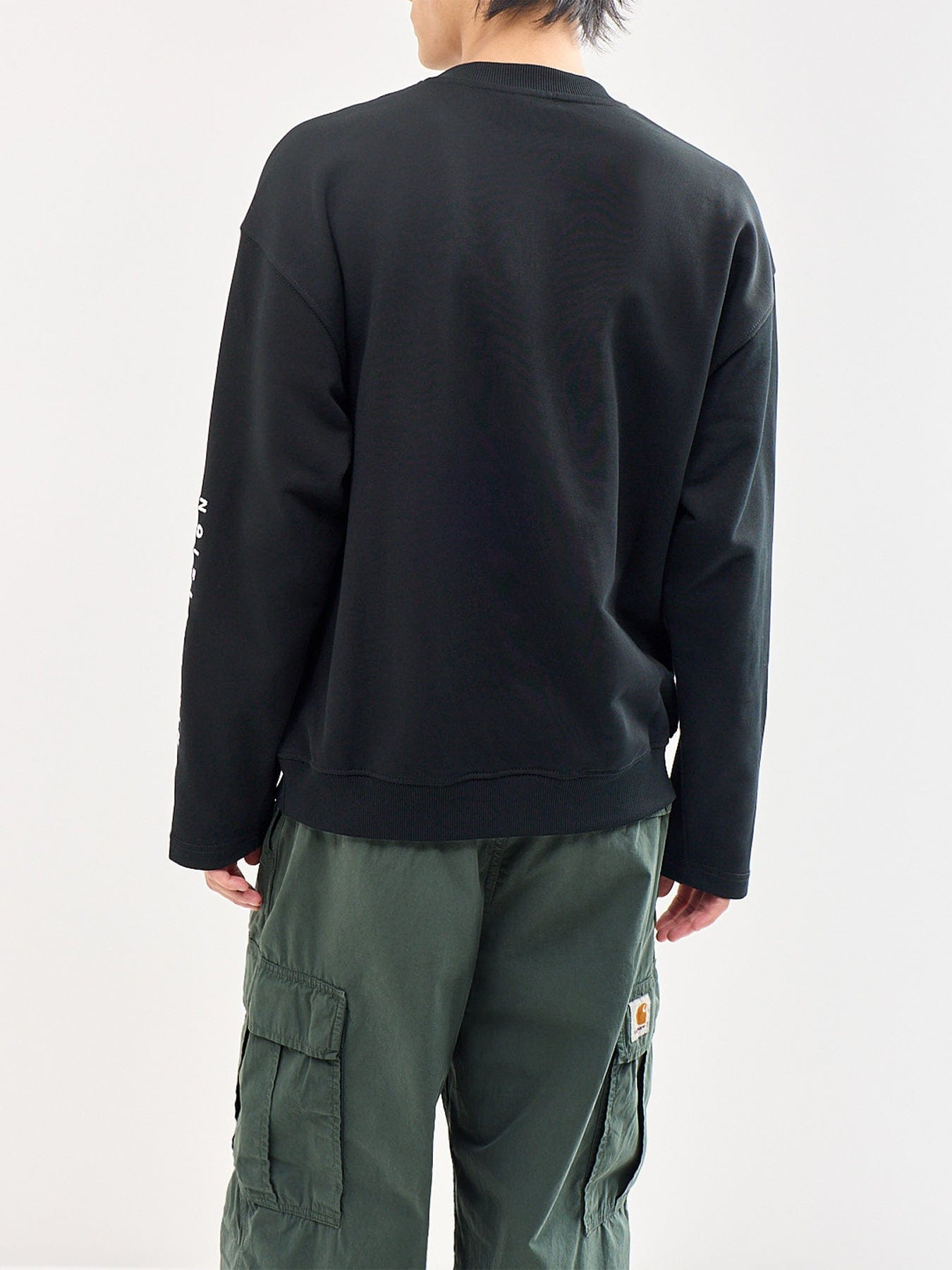Diesel S - BOXT Diesel Logo Sleeve Sweatshirt Black