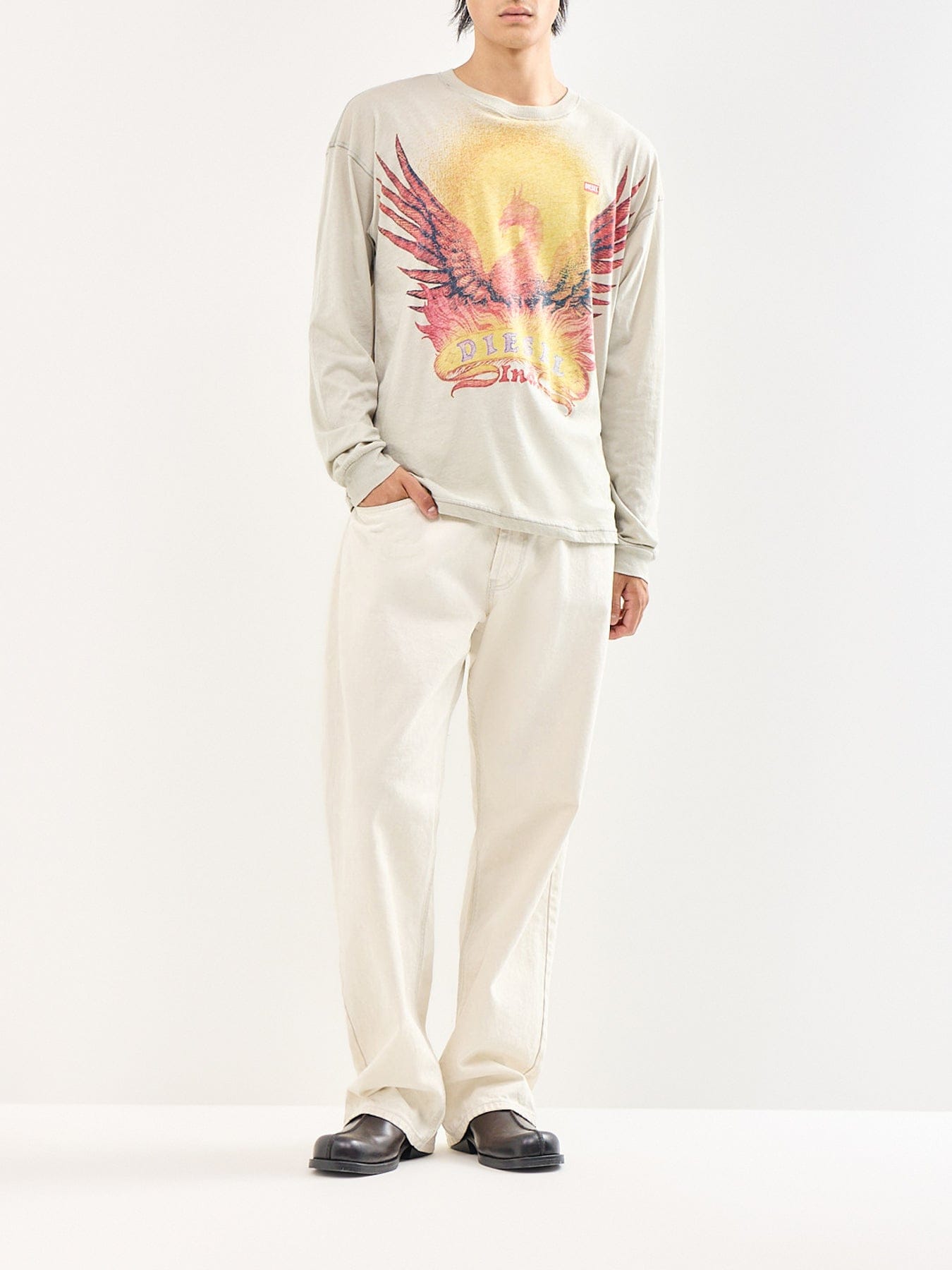 Diesel T - BOXT L/S Phoenix T - Shirt Green