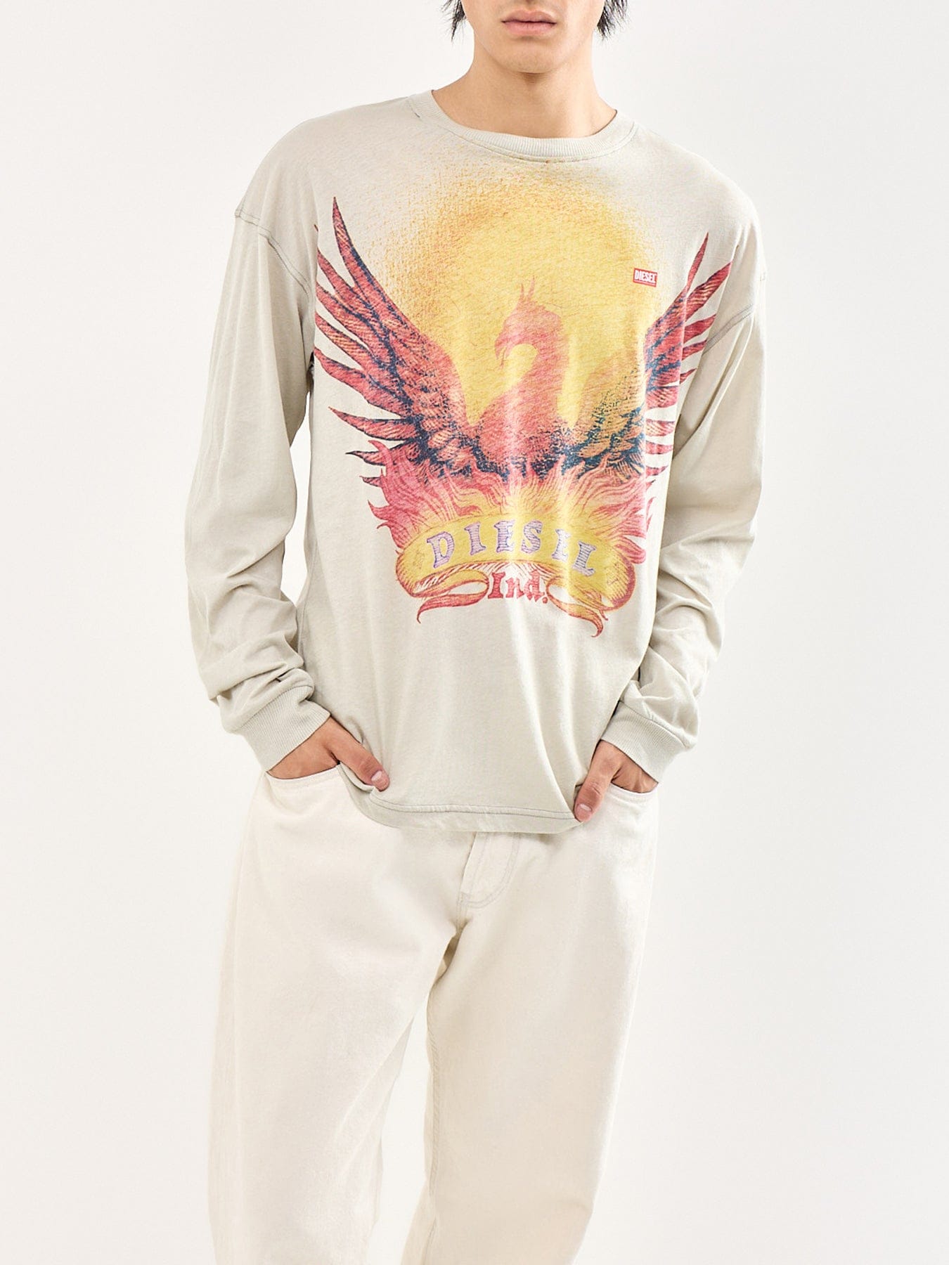 Diesel T - BOXT L/S Phoenix T - Shirt Green