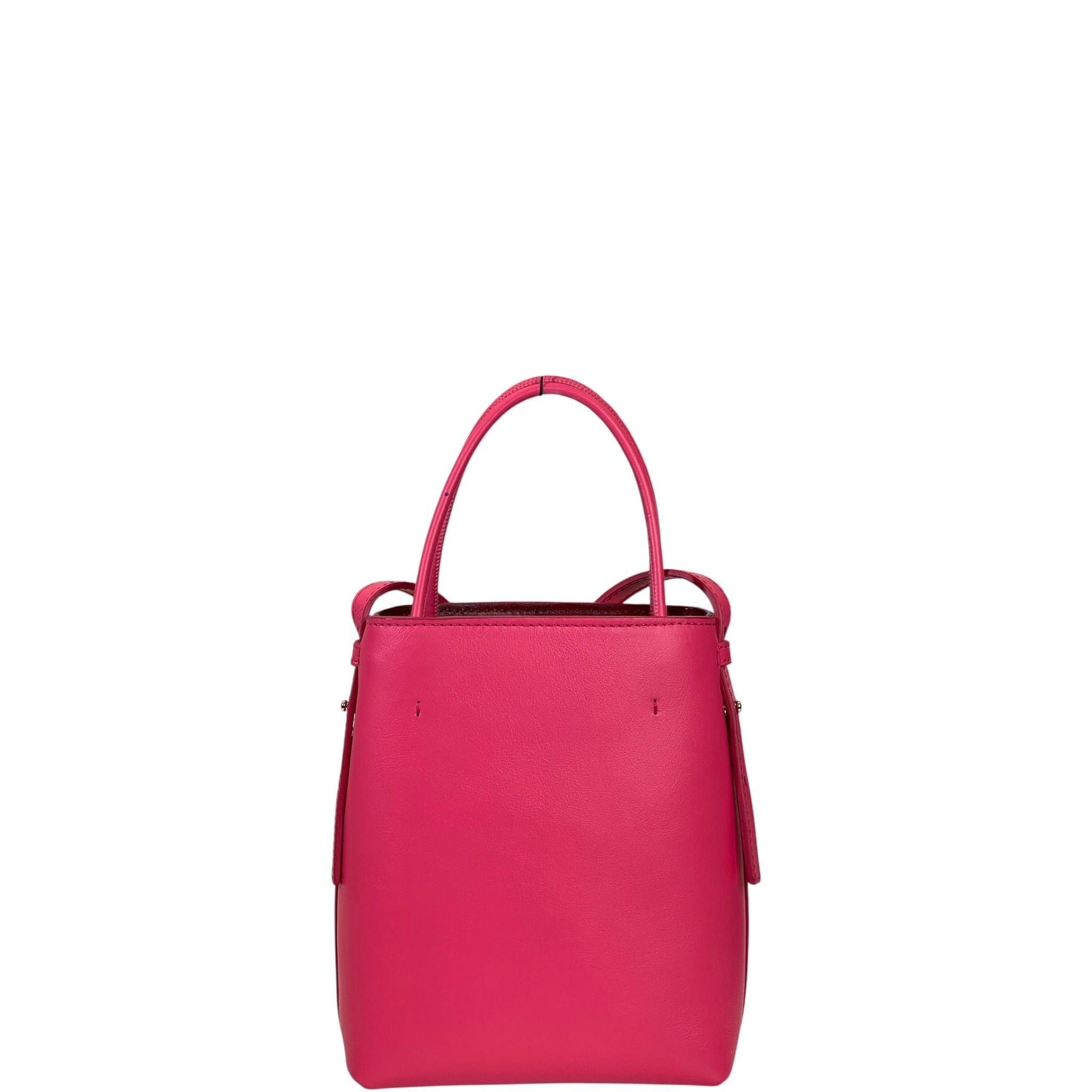 Chloé's Sense Micro Tote Bag Pink Shiny Calfskin