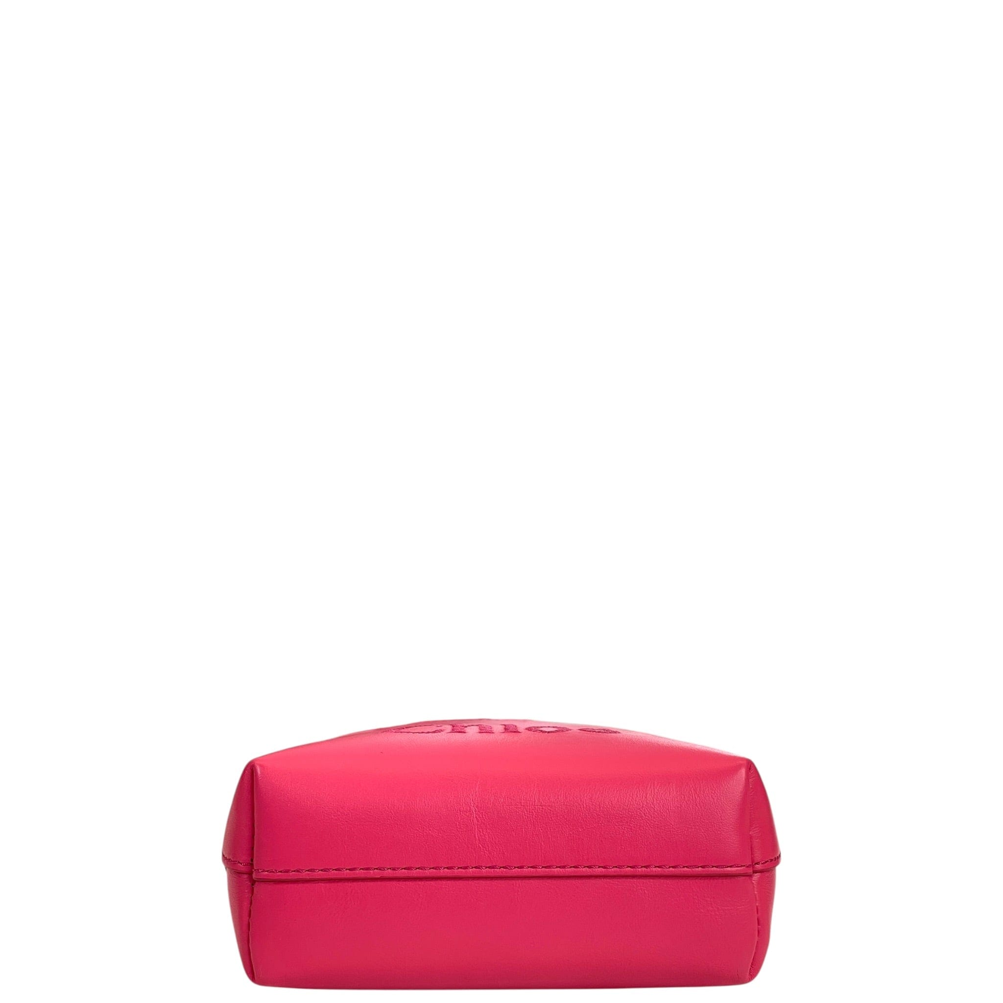 Chloé's Sense Micro Tote Bag Pink Shiny Calfskin